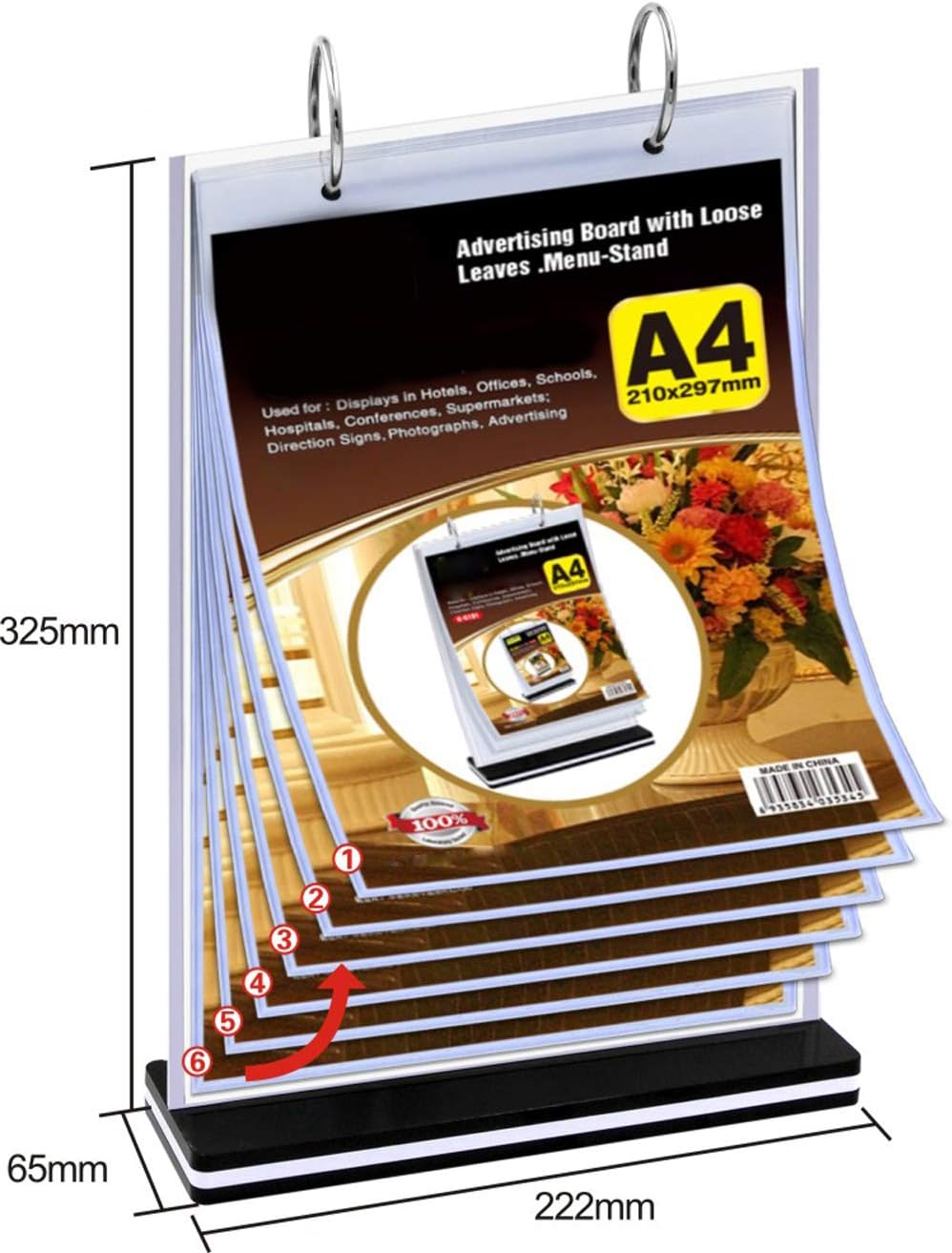 Limited Discount A4 Multi-Page flip Display Card Label Display Stand Detachable Label Business menu Folder, T-Shaped Double-Sided 8.5 x 11 One-Day Sale: Up to 60% Off A4 Multi-Page flip Display Card Label Display Stand Detachable Label Business menu Folder, T-Shaped Double-Sided 8.5 x 11