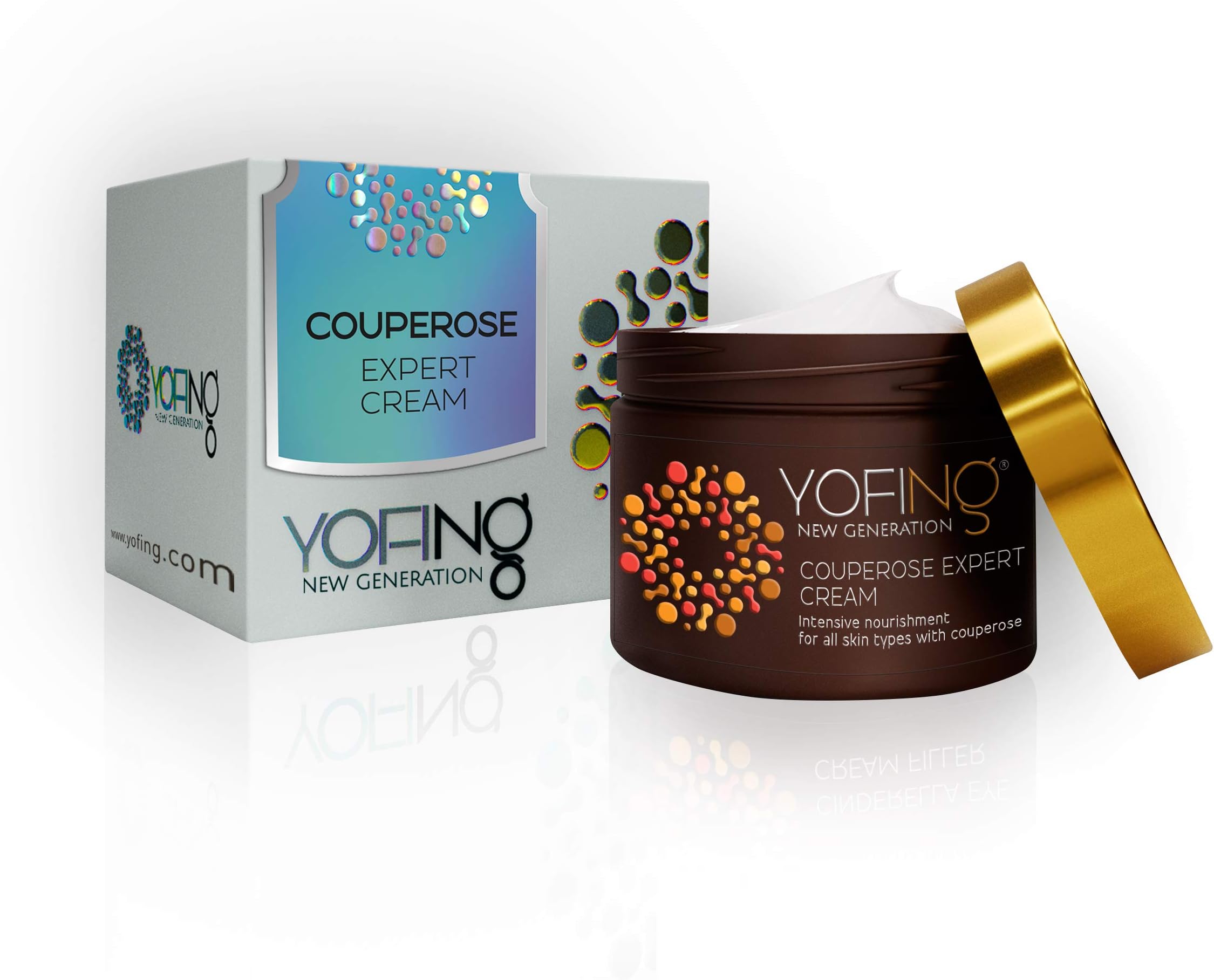 YOFIng Couperose Expert Cream - Intensive nourishment Cream For Couperose & Rosacea Treatment, Reduces Skin's Sensitivity, Face & Nose Redness Relief – Deep Penetrating For All Skin Types