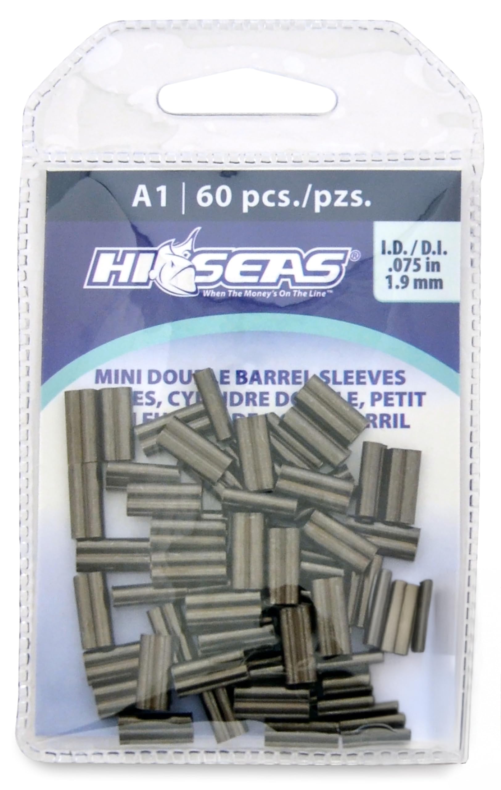 Hi-Seas Mini Double Barrel Copper Crimp Sleeves (1.9 Millimeter), Black