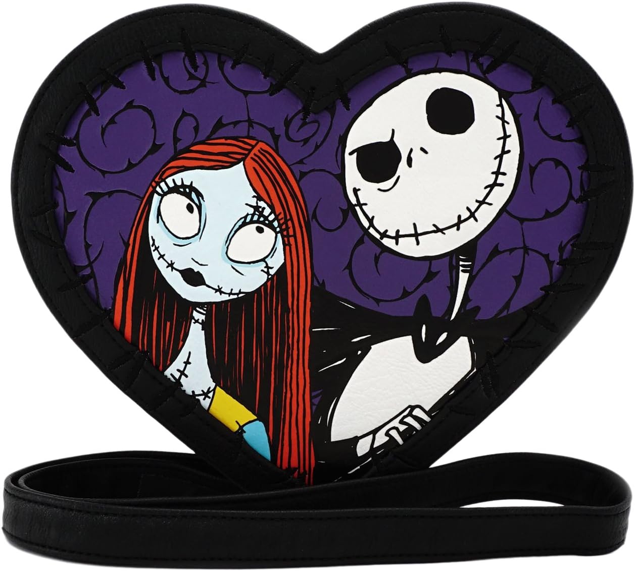 Loungefly The Nightmare Before Christmas Jack And Sally Heart Crossbody Bag
