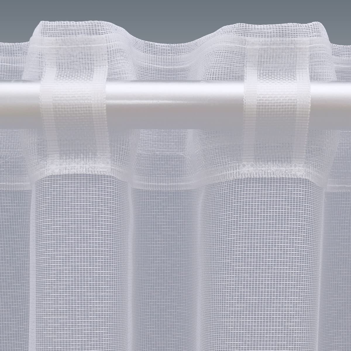 Dekoschals Manja Gardinen-Set 4-teilig Scheibenraffgardine mit Rüsche in weiß halbtransparent inklusive Raffhalter 100 x 100 cm