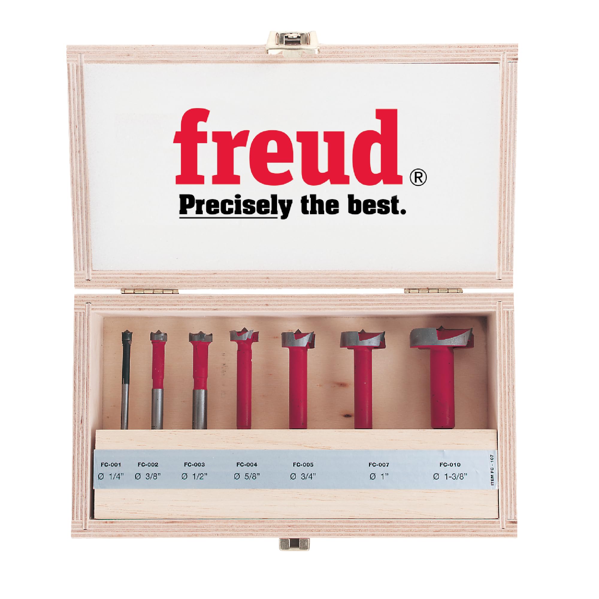 Freud Multi Fc-107: Seven Piece Carbide Forstner Drill Bit Set (1/4" To 1-3/8" Dia.)