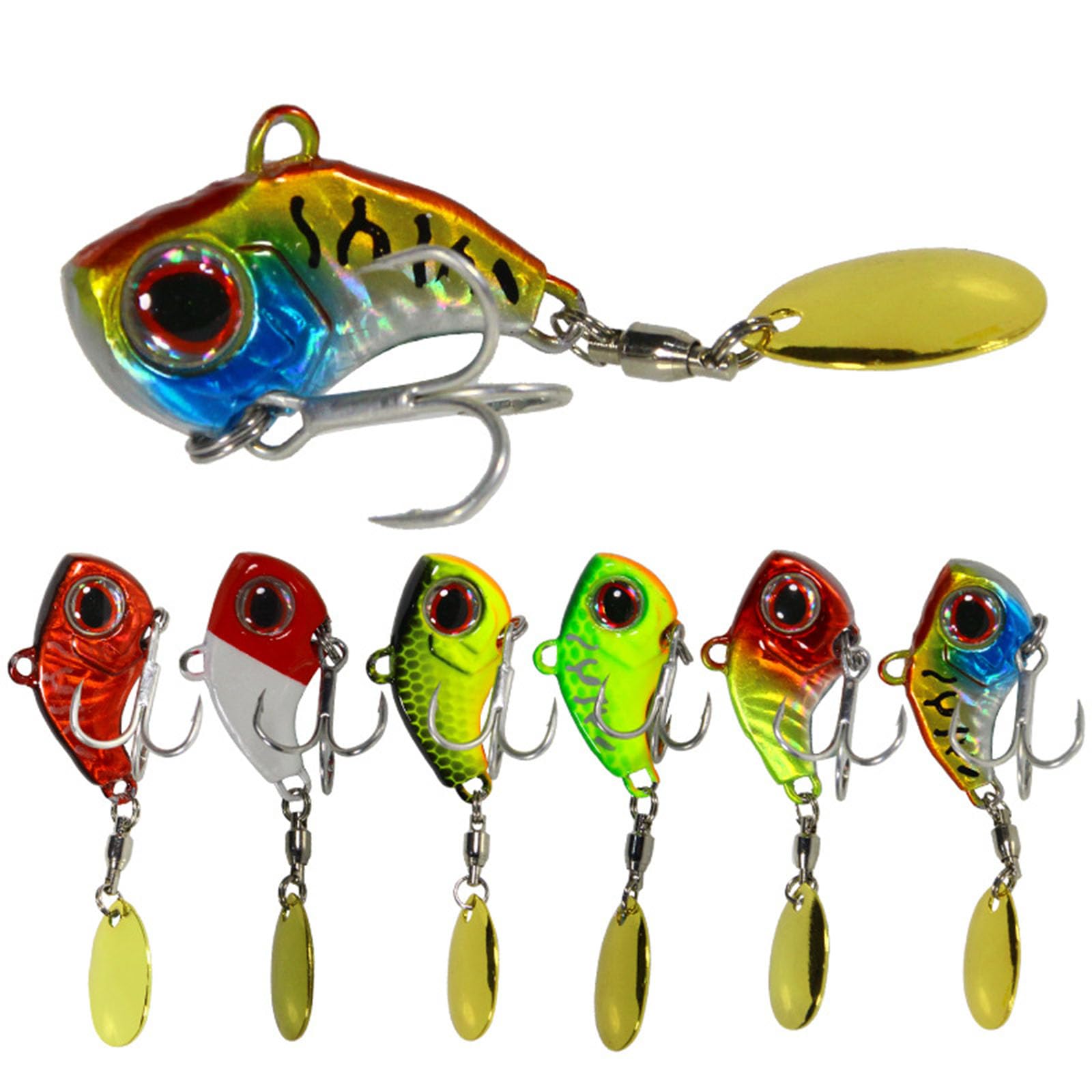 Leurre de pêche spinner lure transparent à forte vibration pour traquer la perche - 7
