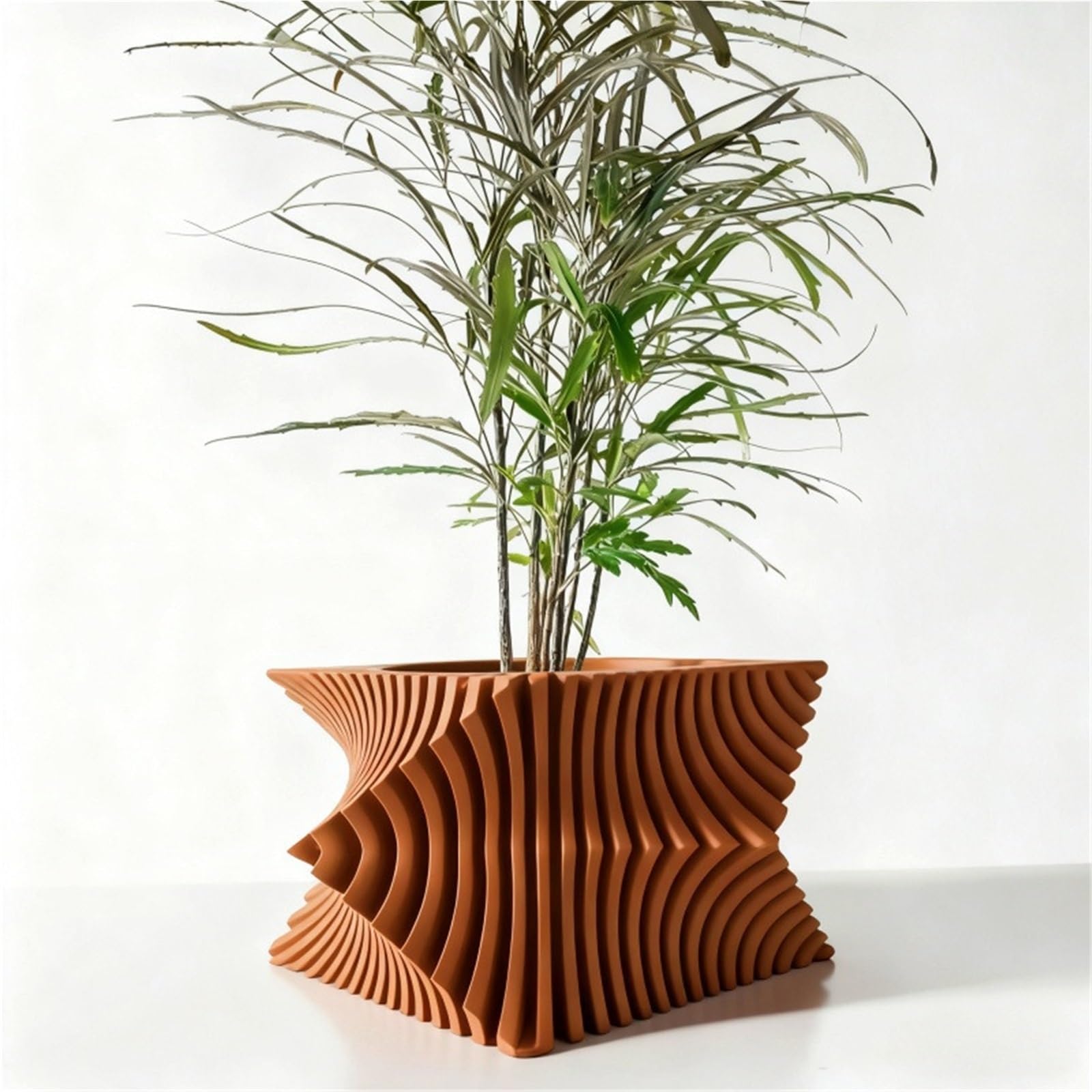Vases Plant Pot Home Use Flower Decorative Stripe Desktop Maceteras Decorations Interior