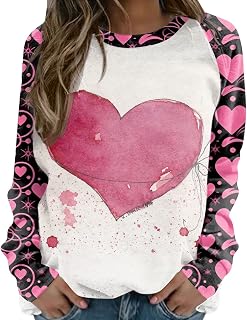 for Teen Girls Winter T-Shirt Vintage Retro Long_Sleeve Tops Tie-Dye Round Club Tunic Long-Sleeved Irregular Quarter Sweatshirt Clashing Snowboard Detachable Pie Sheep Sweatshirts Stripes