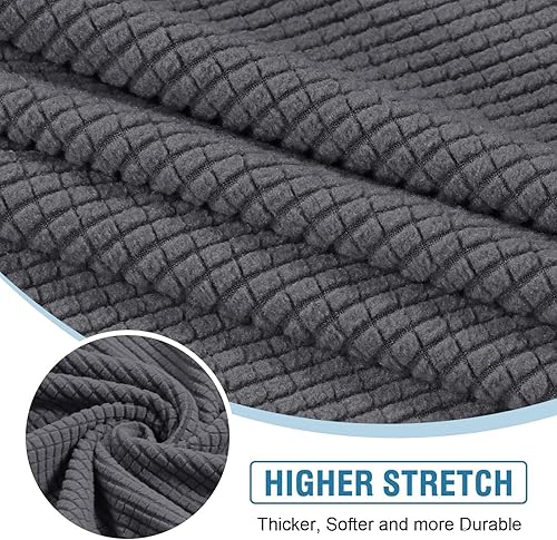 Miniatura 4 de H.VERSAILTEX Fundas de cojín para respaldo de sofá seccional, juego de fundas de cojín para sofá seccional tanto para sofá izquierdo como derecho