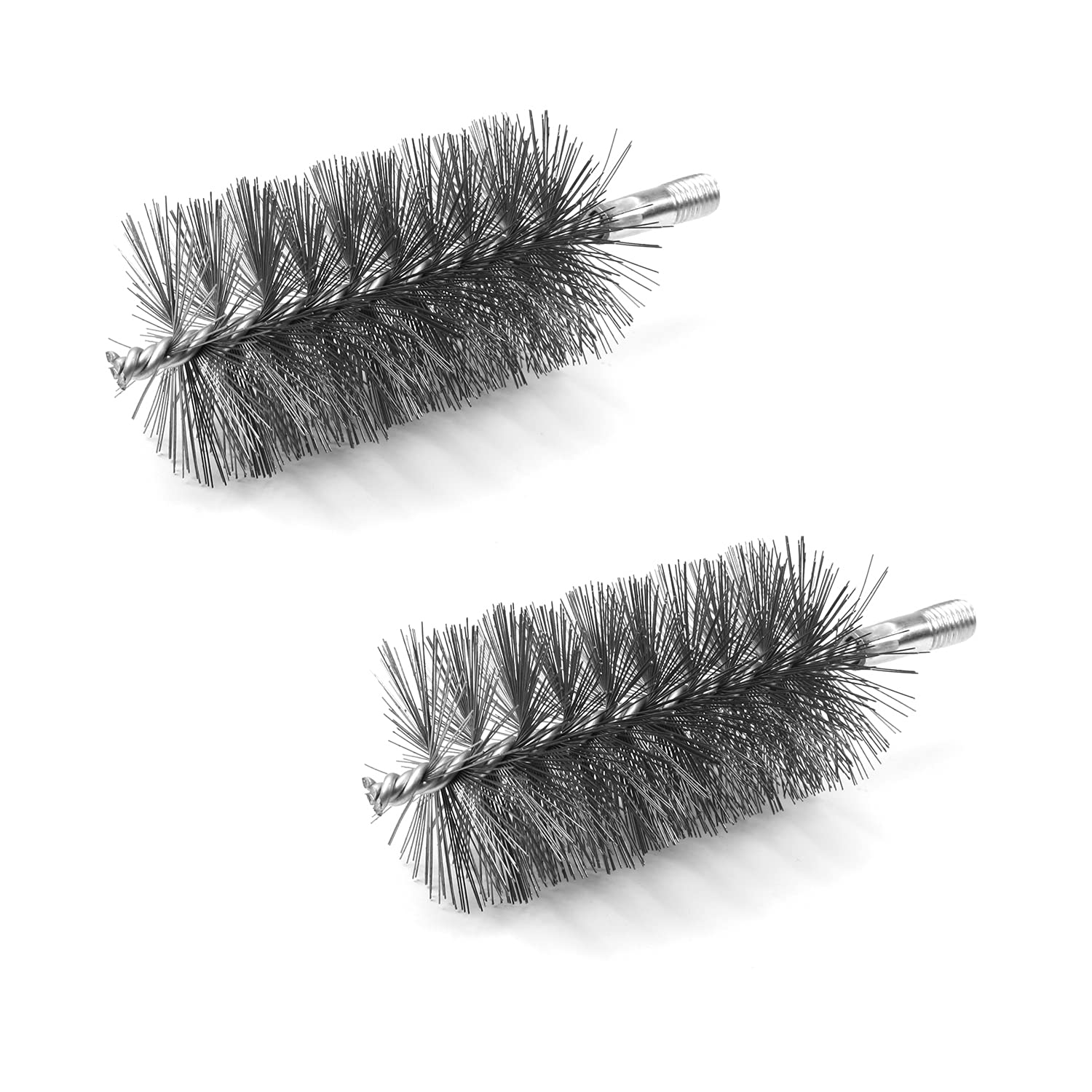 Utoolmart Steel Wire Tube Cleaning Brush, Round Chimney Cleaning Brush, M12 Threaded Interface Cleaning Brush, 70mm Diameter 160mm Length, 2pcs