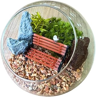 Lulu's ルルズ 「シマエナガと森のひと休み テラリウム」 プリザーブドモス ガラスドーム ギフト 記念日 お祝い 苔 テラリウム 手入れ不要 フィギュア付き サイズ:直径10cm×高さ10cm 100ml シマエナガテラリウム Lulu's-0781