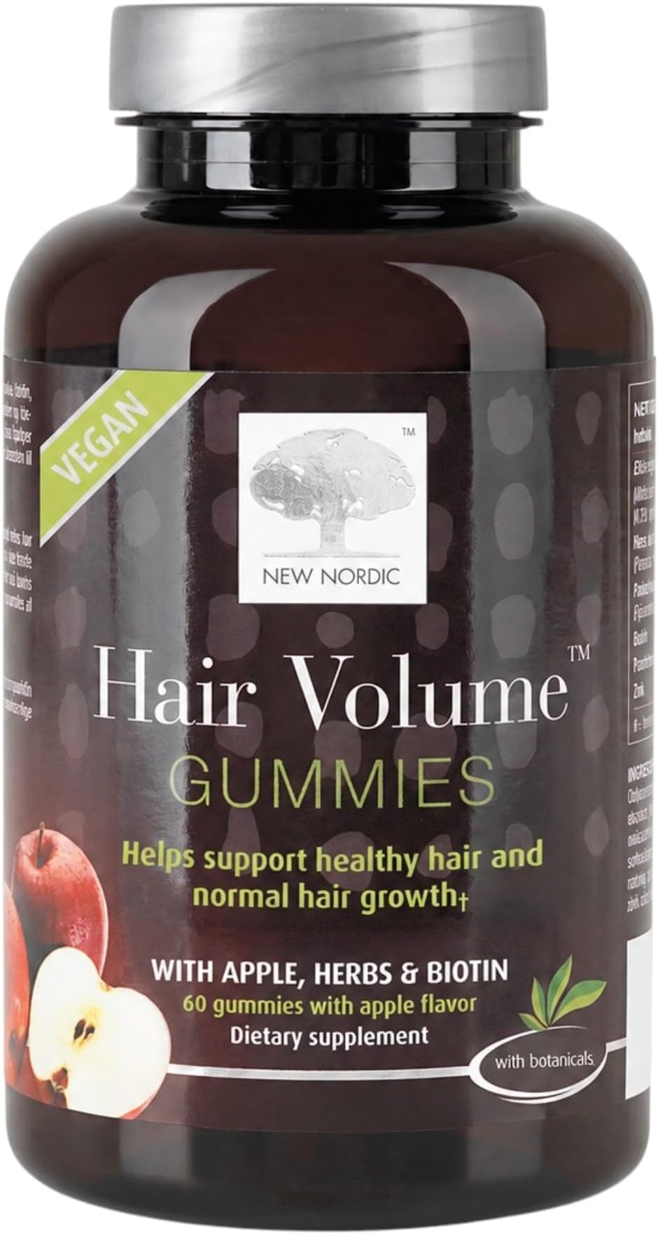 NEW NORDIC Hair Volume Daily Biotin Support Gummies 60-Day Supply - 1 Pk | Daily biotin gummies with biotin and apple extract in a delicious red apple flavor for everyday wellness routines