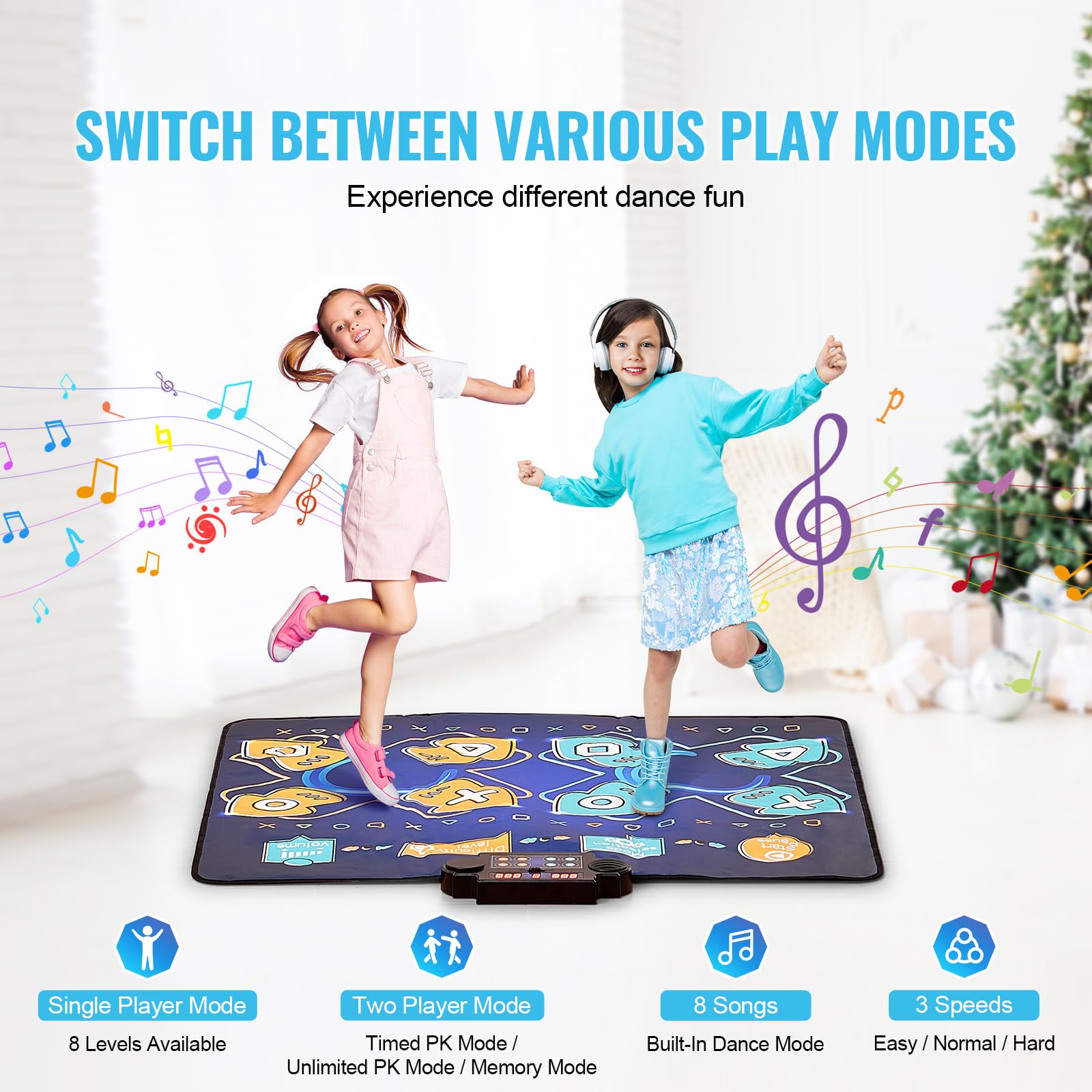 Happybuy Dance Mat, Toys and Hobbies-Kids Toys,Dance mat, Stand-Alone, Two Player