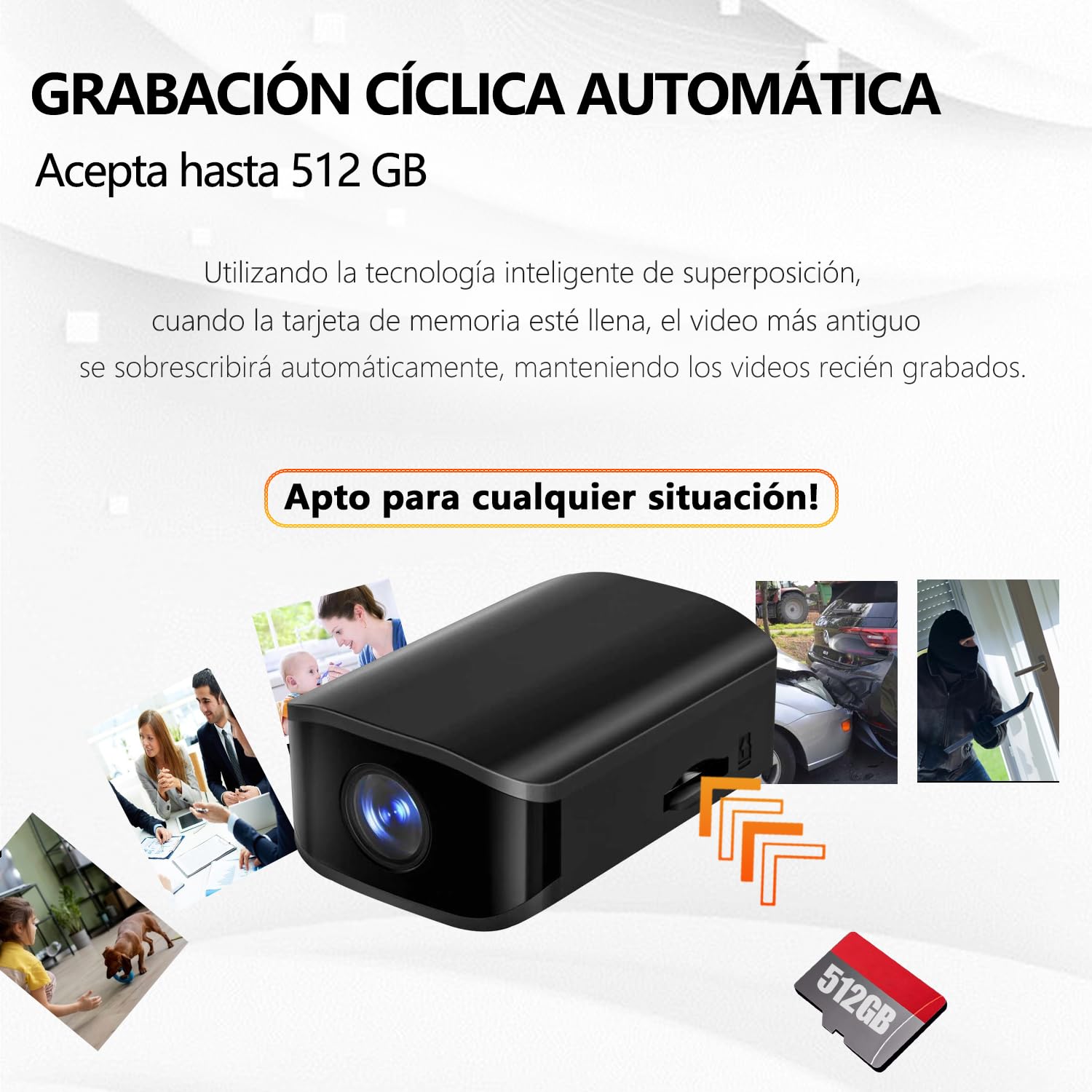 Mini Cámara Espía Camara - 1080P Oculta Cámara - Micro Cámara vigilancia - detección Movimiento, Sensor de Gravedad, visión Nocturna, Grabación cíclica, sin función WiFi