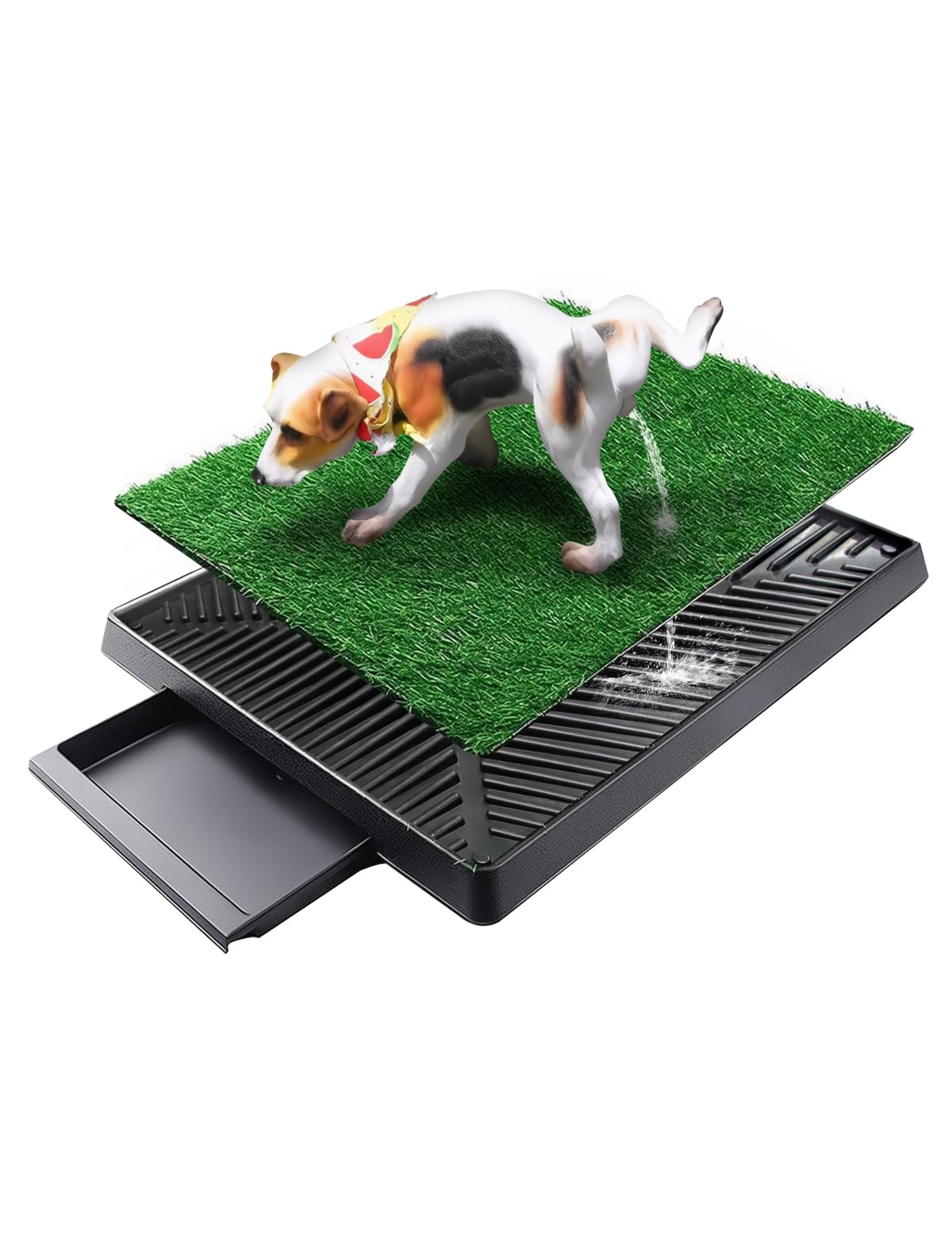 Dog Grass Pad with Tray, Artificial Grass Pee Pad Potty for Pets, Washable Replacement Potty Mat for Dog, Pee Pads, Portable Dog Litter Box for Small/Medium Dogs, 25 x 20 x 2.5 inches