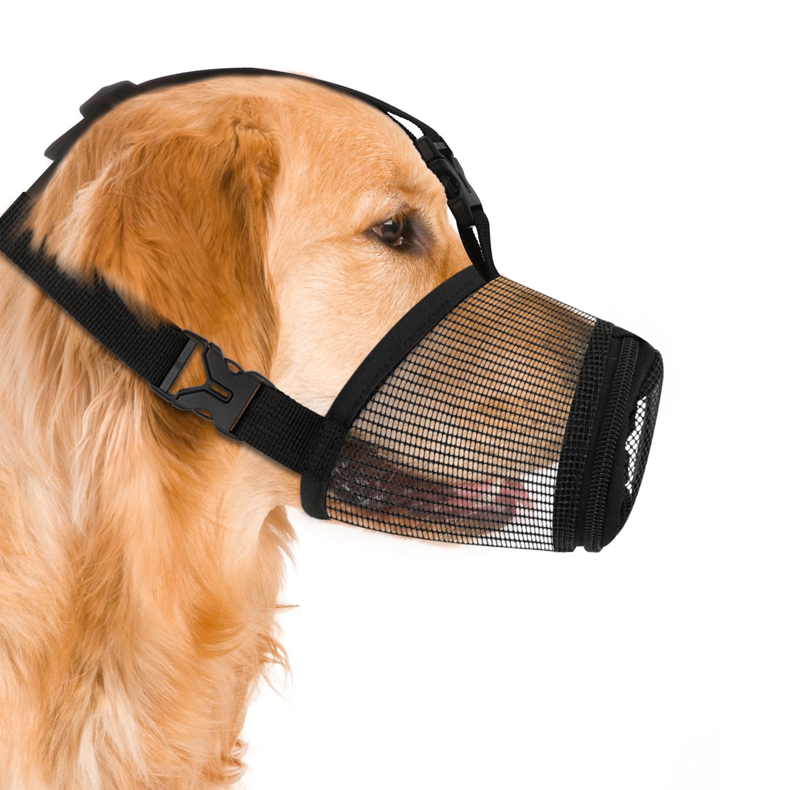 Txinrbaod Dog Muzzle Soft Mesh Muzzle for Medium Large Dogs, Protection Muzzle with Adjustable Straps Prevent Biting Barking Chewing, Allows Panting