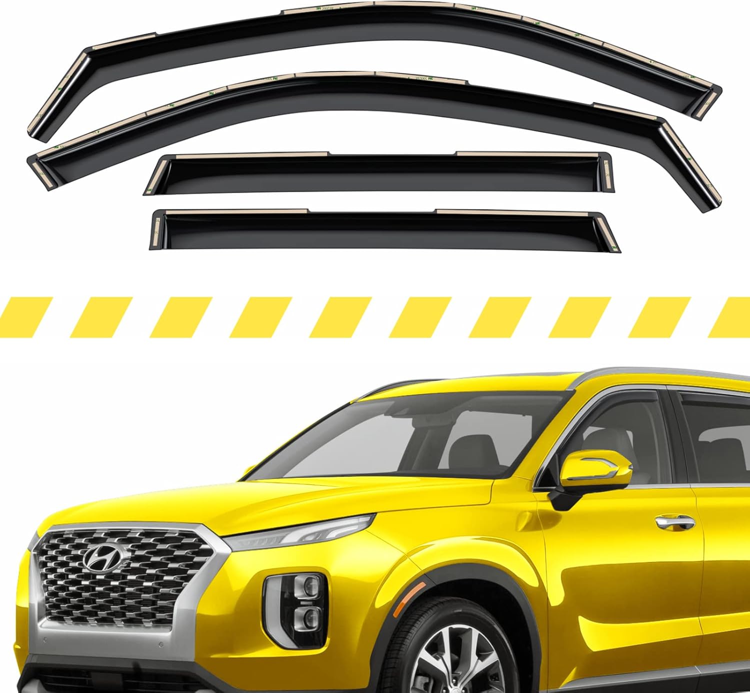 Extra Durable Window Deflectors inChannel Window Visors