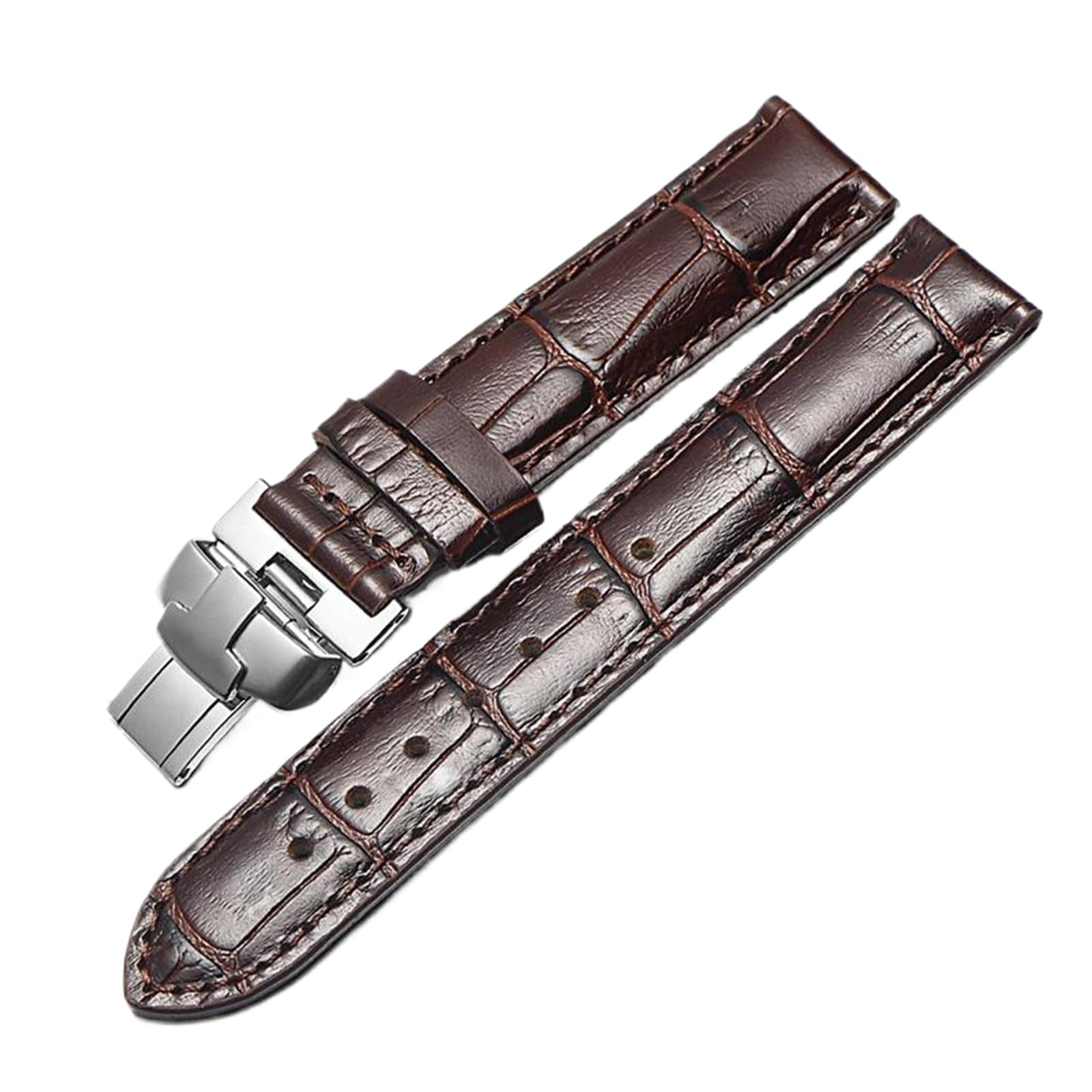 NTOLFCS Watchband 14-16mm Bamboo Pattern Watch Strap with buckle