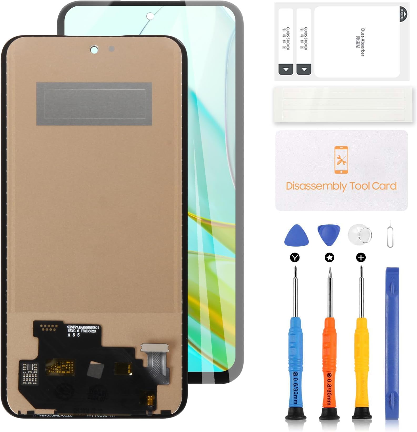 A-MIND Incell for Samsung Galaxy A55 Screen Replacement,for Samsung A55 5G SM-A556U, SM-A556B, SM-A556B/DS LCD Display Touch Screen Digitizer Assembly Repair Kit with Tools -Black[No Fingerprint]