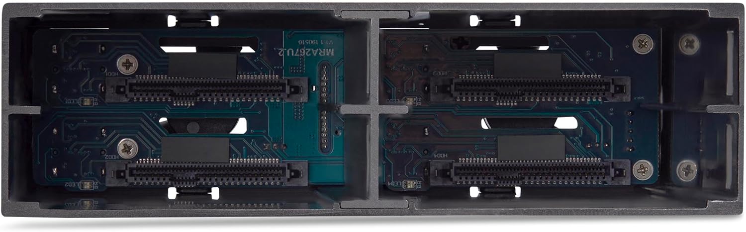 StarTech.com 4-Bay Backplane for U.2 Drives, Fits in a 5.25inch Bay, Mobile Rack Enclosure for 2.5inch U.2 (SFF-8639) NVMe SSDs, Includes Mini-SAS HD Cables/Removeable Trays (4U2525-SAS-BACKPLANE) - Image 5