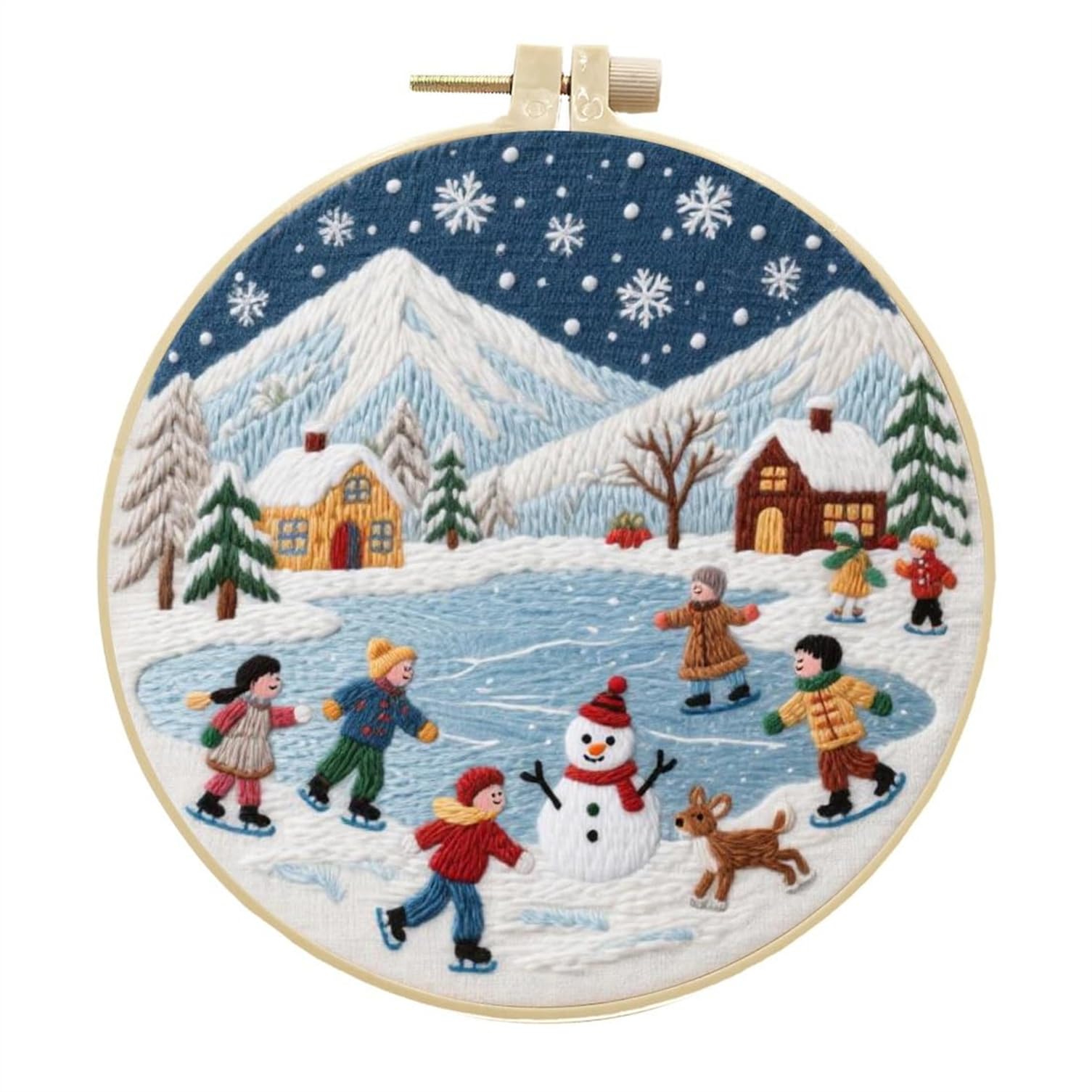 Twinice Embroidery Set Beginners, Cross Stitch Embroidery Set, Adult Linen Embroidery Book with a Variety of Patterns with Stitch Instructions, Sewing Tools and Videos