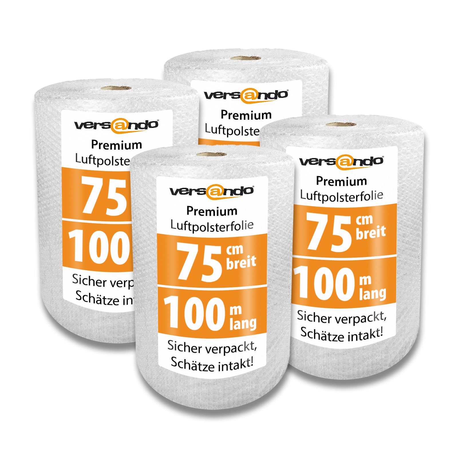 versando 4 envoltorios de burbujas de 100 m x 0,75 m, embalaje para | mudanzas, papel de burbujas de 2 capas