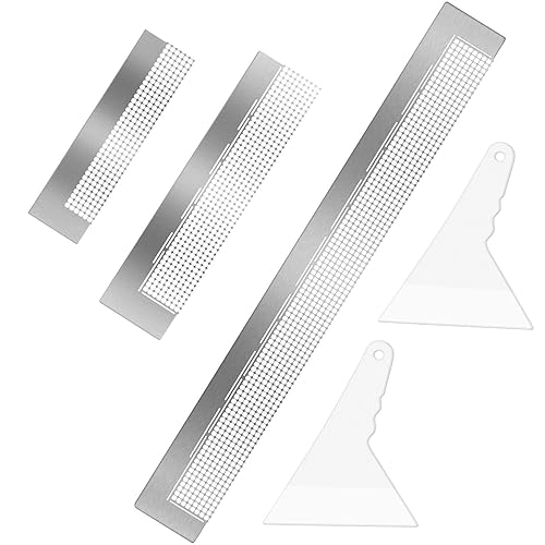 Regla de pintura de diamante de acero inoxidable de 3 piezas, regla de malla de diamante 5D, herramienta de regla de diamante con 216, 400 y 800
