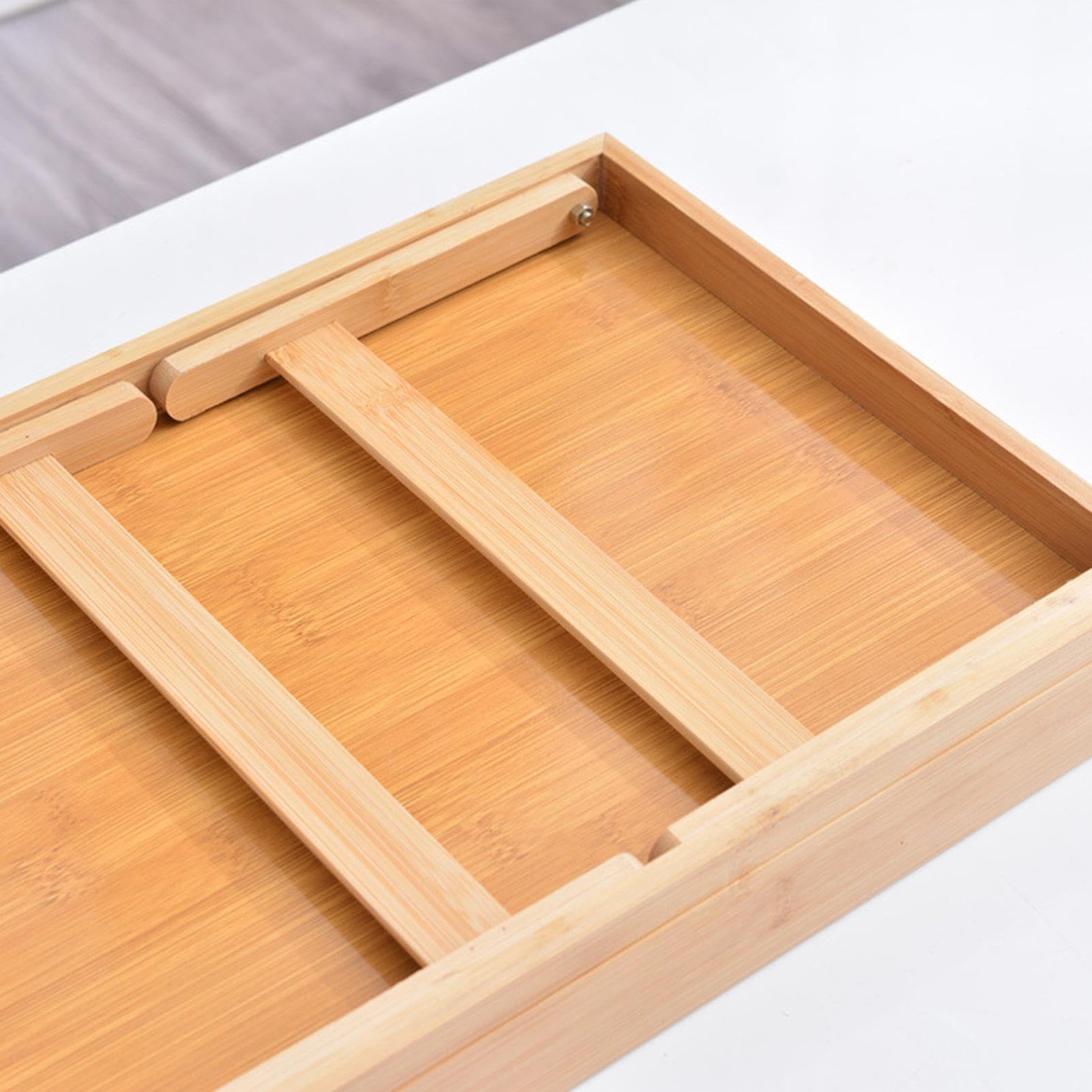 Table de Plateau de lit en Bois, Plateau de Petit déjeuner pour lit,Plateau en Bois avec Pieds Pliables - Petite Table de Salle à Manger au Design Polyvalent pour lit, comptoir, Armoire