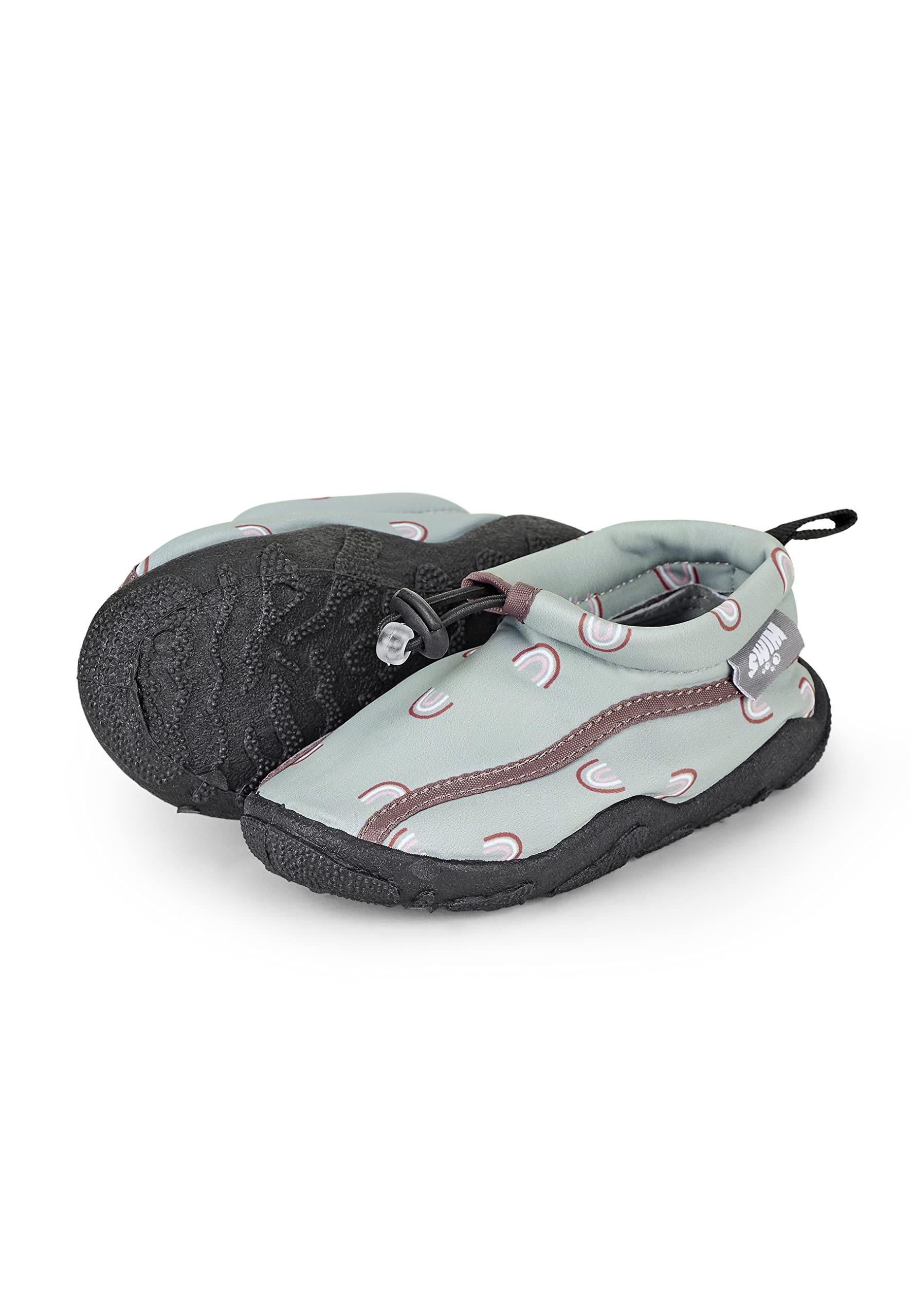 Sterntaler Badeschuhe Regenbogen Print - Kinder Aquaschuhe schnelltrocknend - Mädchen Schwimmschuhe mit Gummiband und Kordelstopper bequeme Strand Slipper