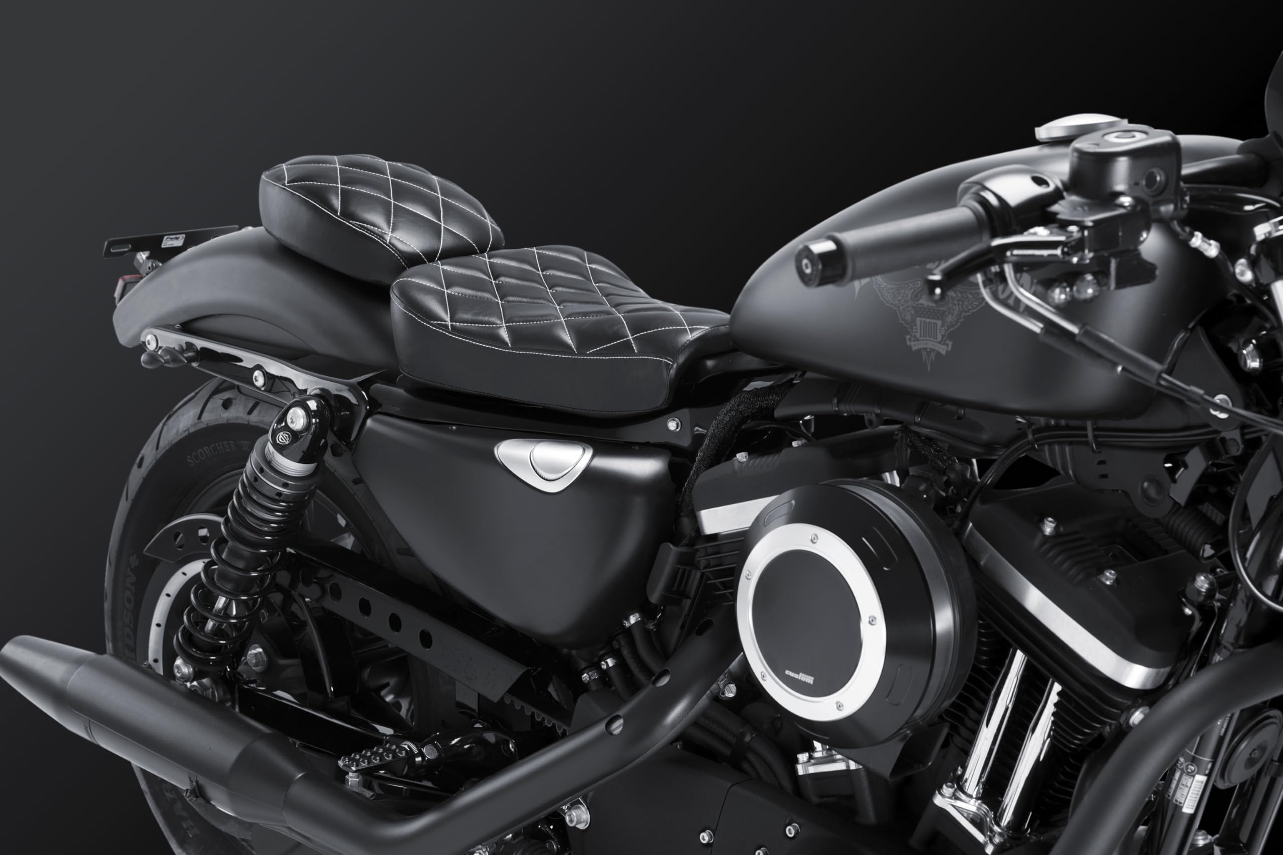 Customaccess Passenger Saddle Saltillo model SI0009N Customacces Harley Davidson, Black