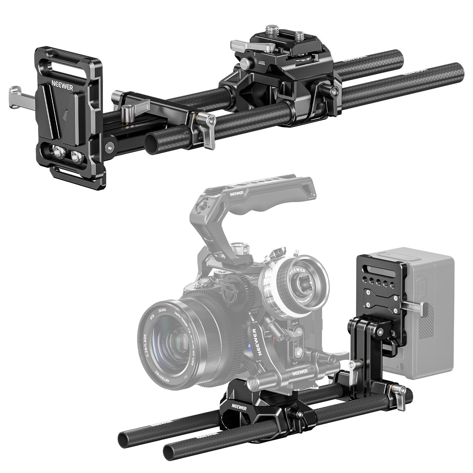 Amazon.co.jp: NEEWER V-Mount Battery Plate 180° Tilt Folding LWS