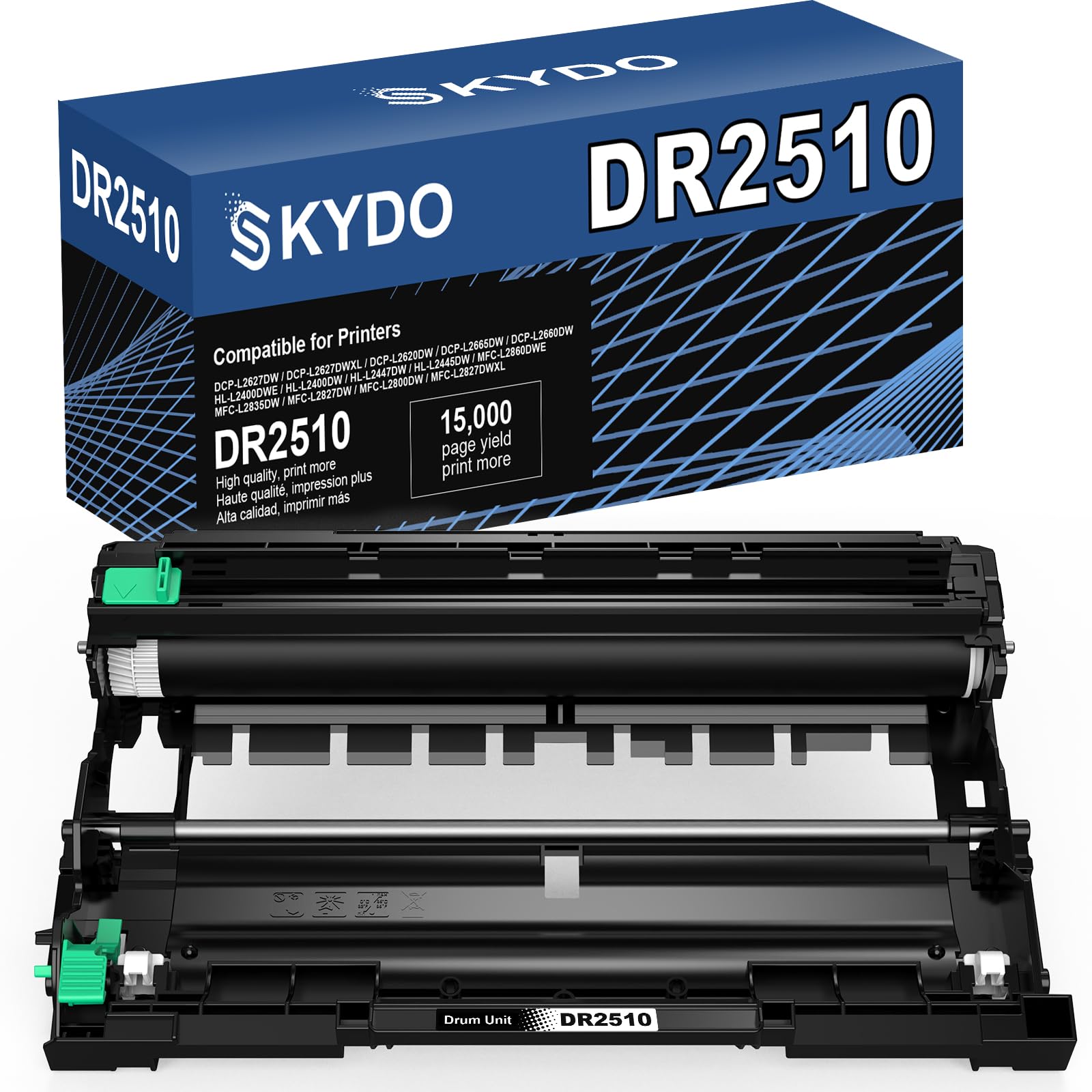 DR2510 Tamburo Compatibile con Brother TN2510 Toner DR 2510 per Brother HL-L2400DWE HL-L2445DW MFC-L2835DW MFC-L2860DWE MFC-L2827DW MFC-L2800DW DCP-L2665DW DCP-L2660DW DCP-L2620DW (NOT TONER)