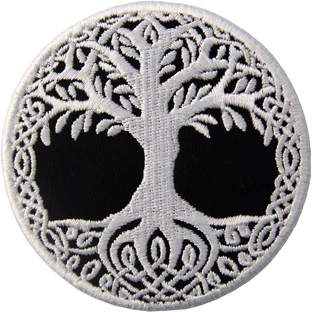 ZEGIN Yggdrasil the Tree of Life in Norse Patch Embroidered Badge Iron On Sew On Emblem