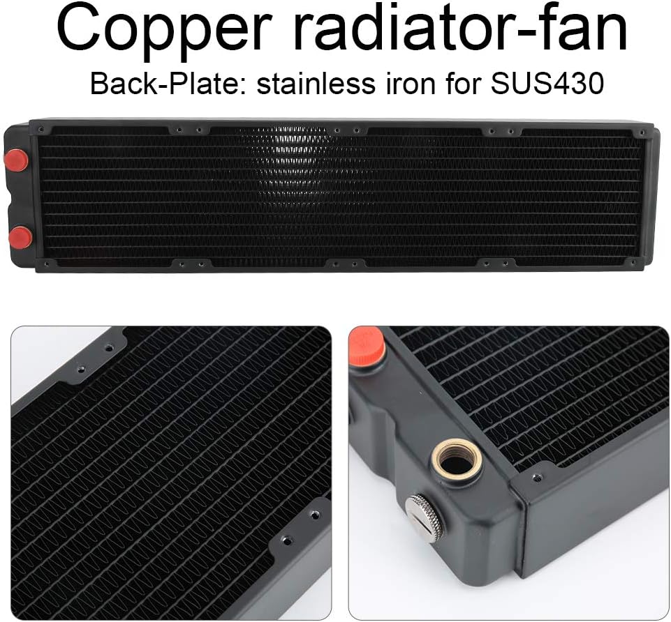 PC Water Cooling Copper Radiator,DoubleLayer Accelerated Cooling Heatsink with Builtin Water