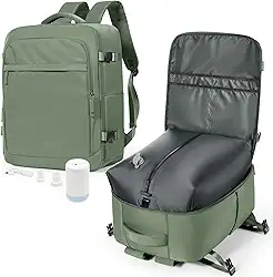 Mochila de viagem a vácuo com sistema elétrico de vácuo para armazenamento e compressão, A2 - verde escuro - com bomba elétrica, 45*36*20CM, Mochilas de viagem a vácuo