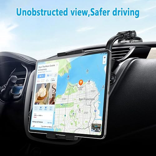 Miniatura 7 de Soporte de tablet para parabrisas de automóvil brazo flexible de cuello de cisne de 13 pulgadas Soporte de tableta de súper succión para automóvil