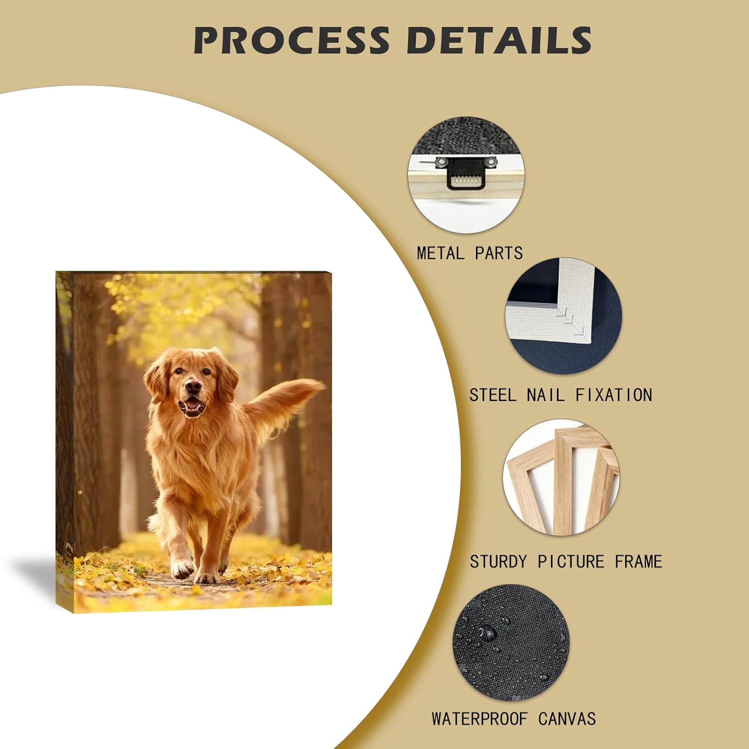 Custom Canvas Prints with Your Photos for Pet/Animal,Personalized Canvas Pictures for Framed Wall Art for your Pets Baby Family (16''L x 24''W)