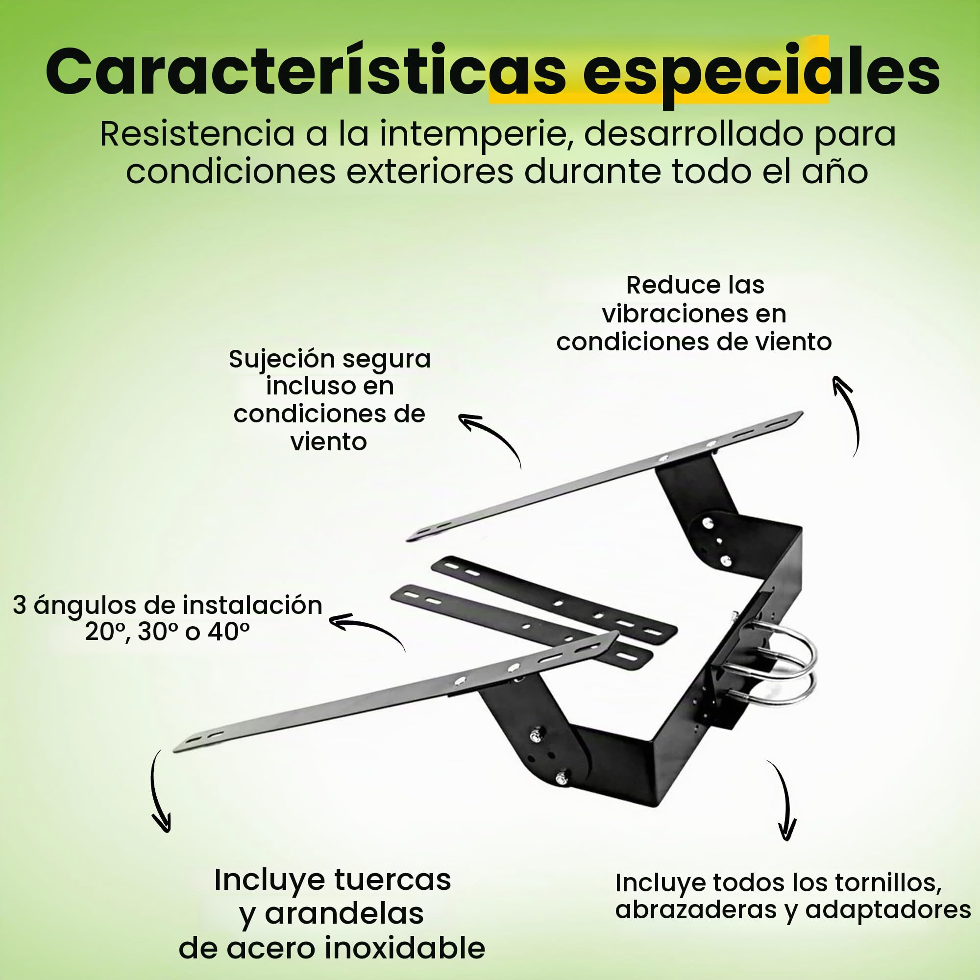 Offgridtec pared Set de montaje de soporte para módulos solares panel solar, 20 – 50 W, aluminio, 1 pieza, 006520