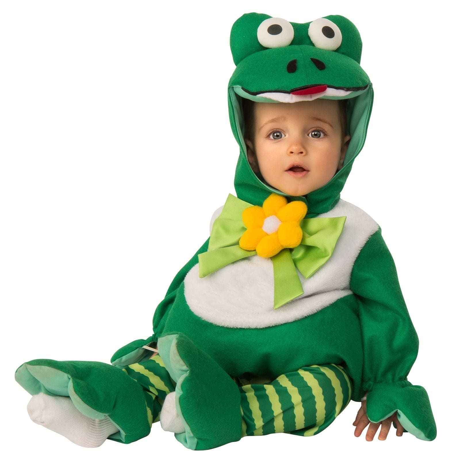 Rubies Costume ranita per bambini, tutina, cappello e pantaloni con piedi, taglia 1-2 anni, ufficiale carnevale, feste, compleanni e Natale
