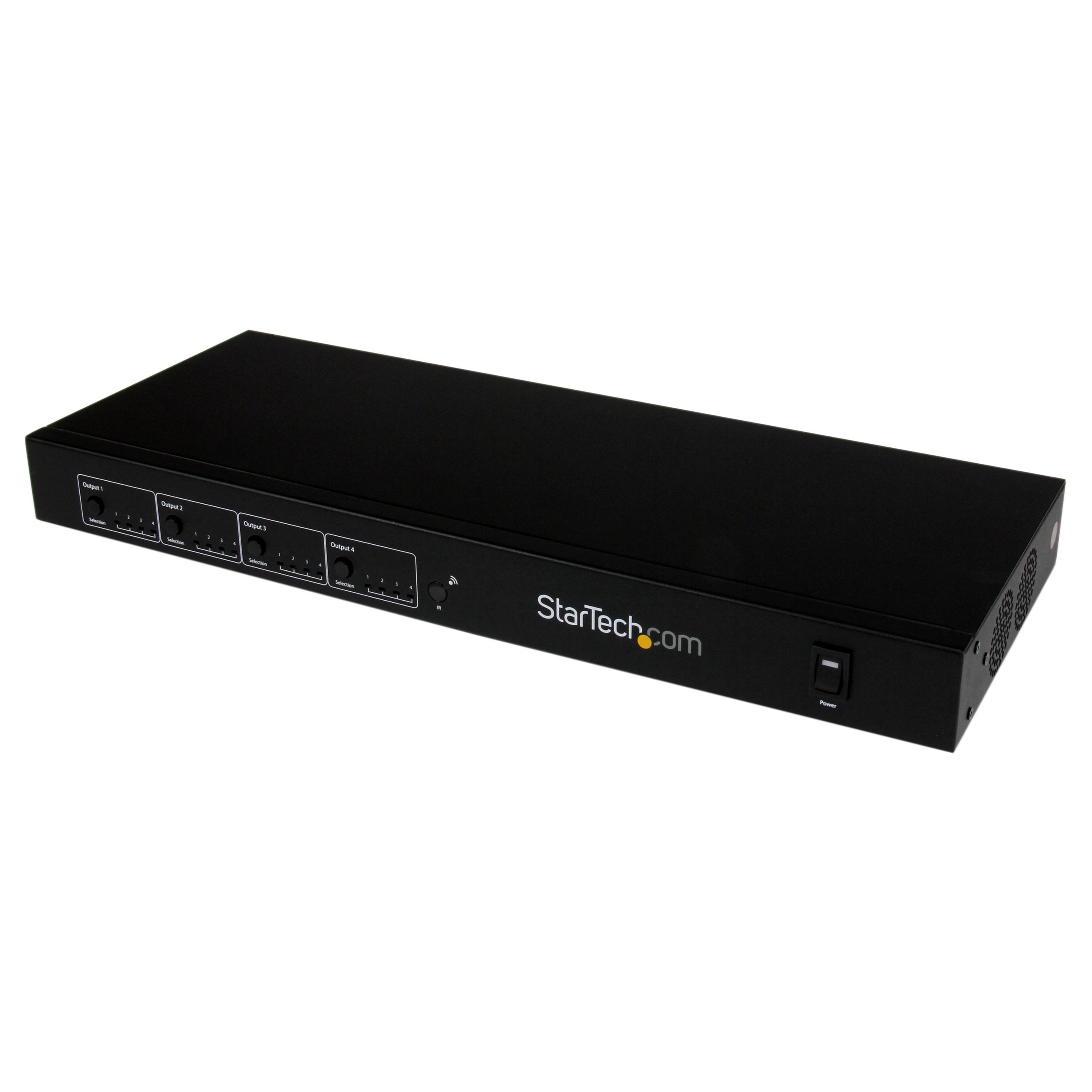StarTech.COM Switch Matrice 4x4 HDMI et extendeur HDMI Via Cat5 / Cat6 - HDBaseT - 1080p - 70 m (ST424HDBT)