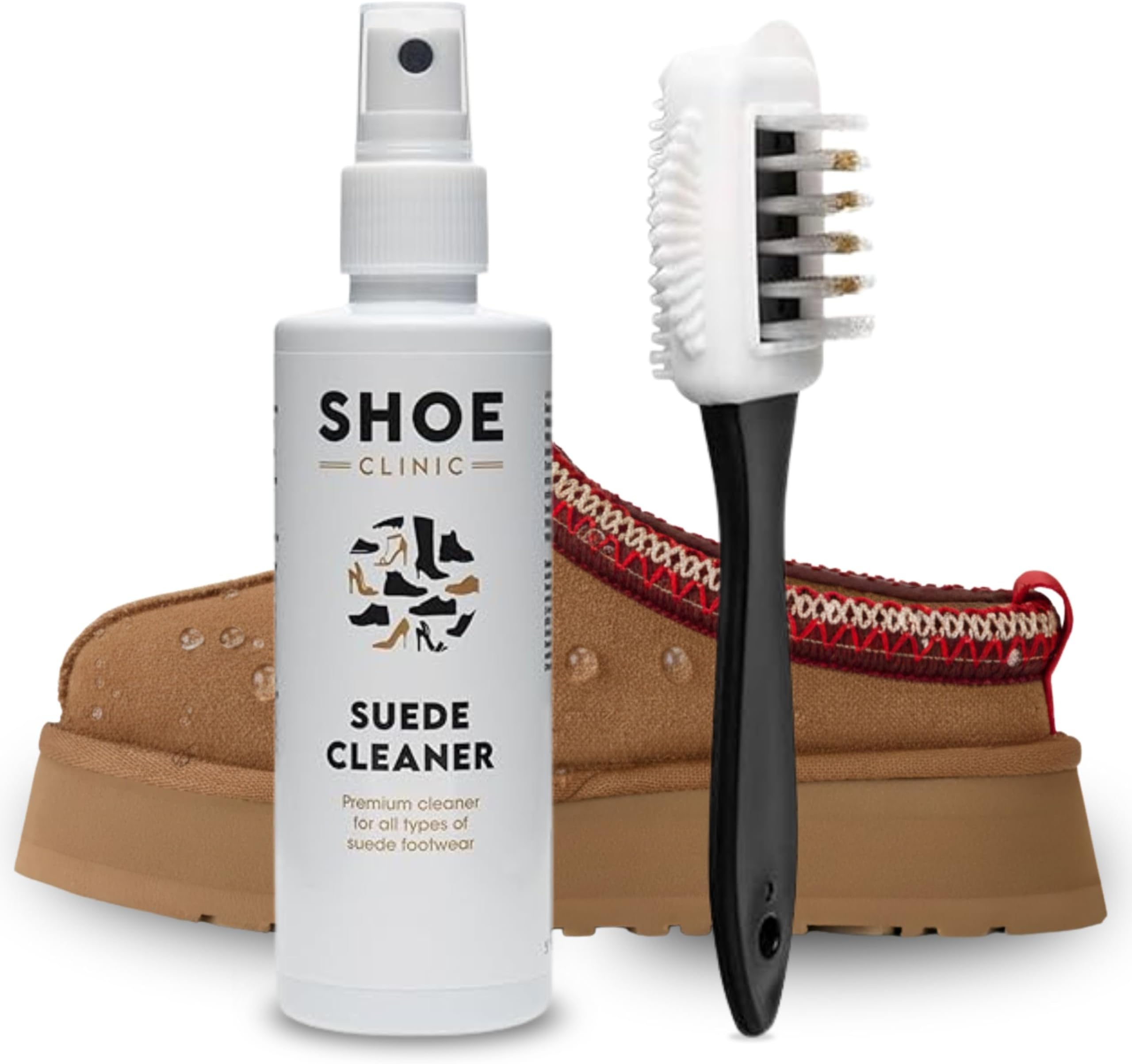 Suede Cleaner and Suede Protector 125ml | Deep Cleans & Protects | Use on Dress Shoes, Trainers, Boots, Heels, Sandals