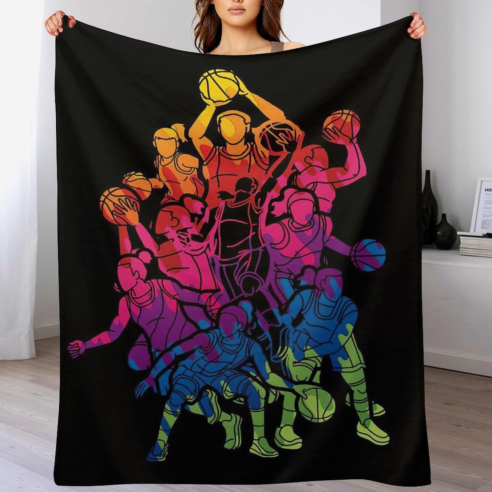 Couverture de basket-ball en flanelle, le cadeau doux idéal pour fan de sport