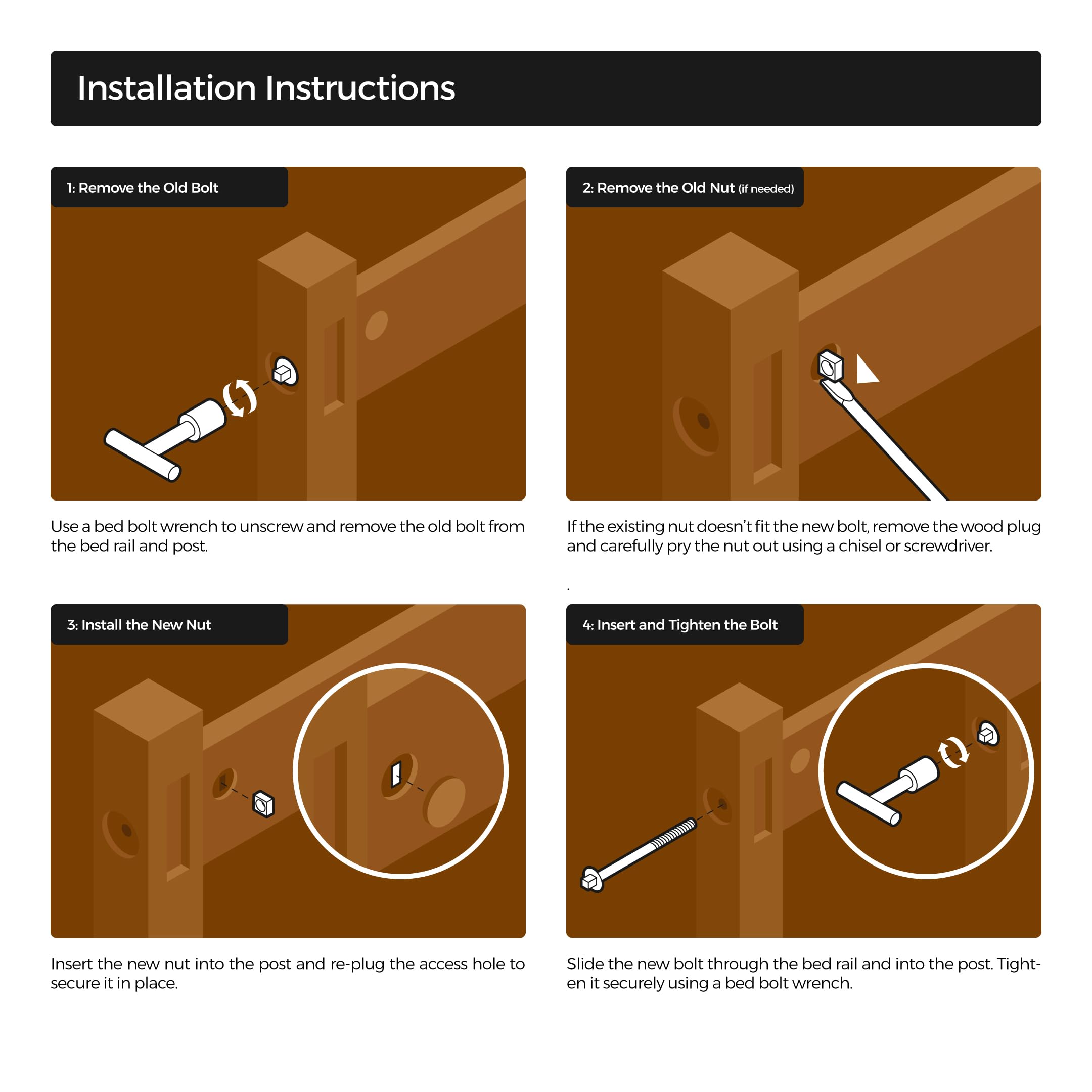 bed frame bolt tightening guide