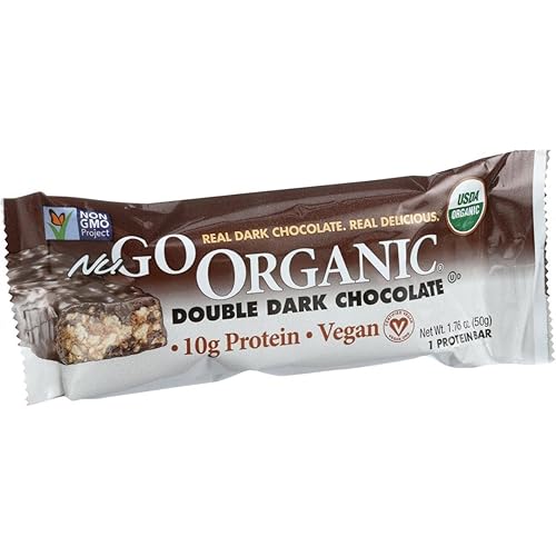 NuGO Nutrition Bar - Almendra de chocolate negro orgánico - 1.76 oz - Caja de 12