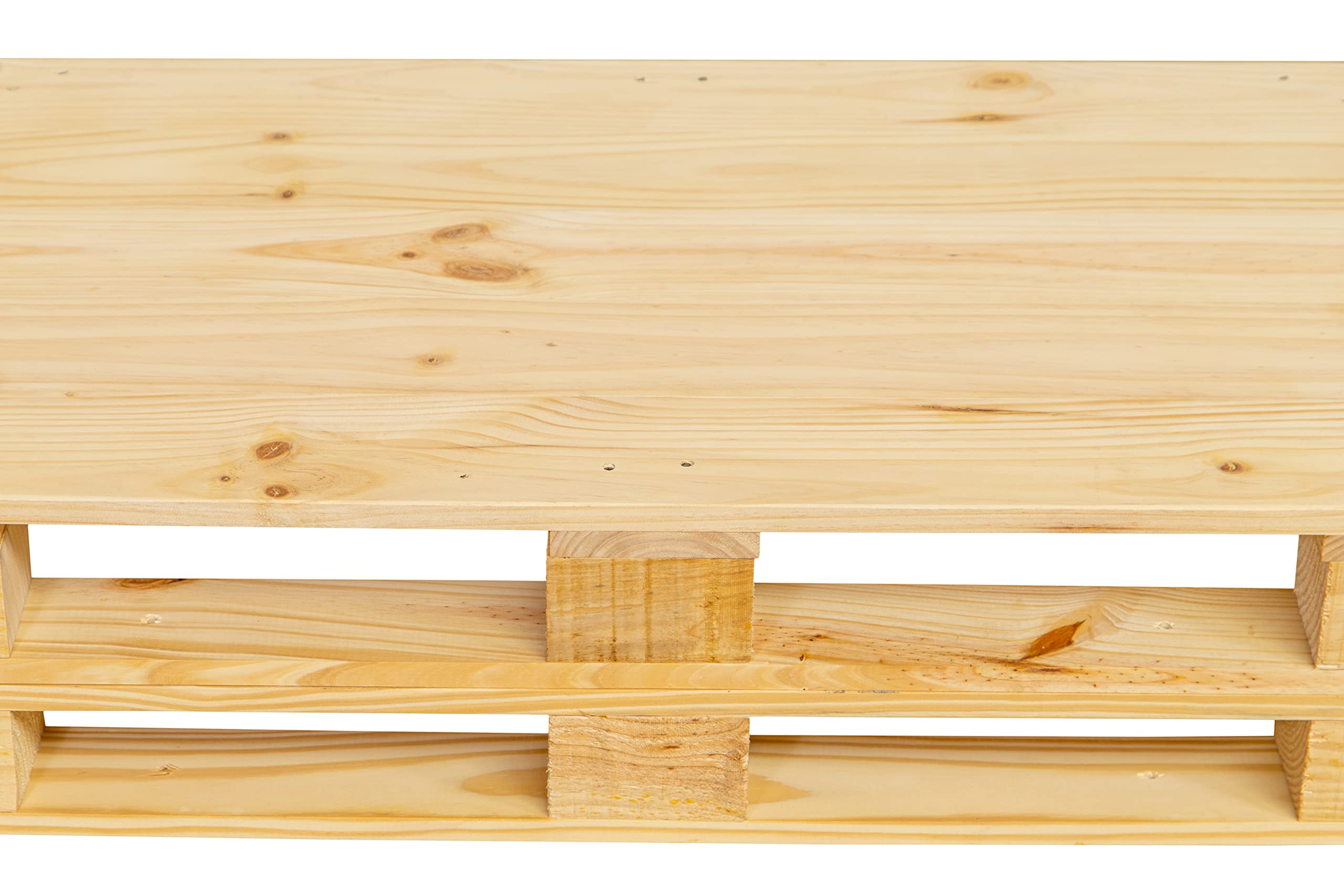 Mesa Auxiliar/Mesa de Centro de PALETS NUEVOS - Mesa Vintage - RÚSTICA (80cm X 48cm, Pino)