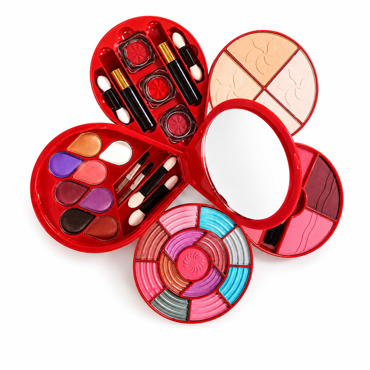 Big Size Professional Makeup Kit, Eyeshadow, Lipstick, Lip Gloss, Blush, Highlighter, with Mirror and Brushes-image-41