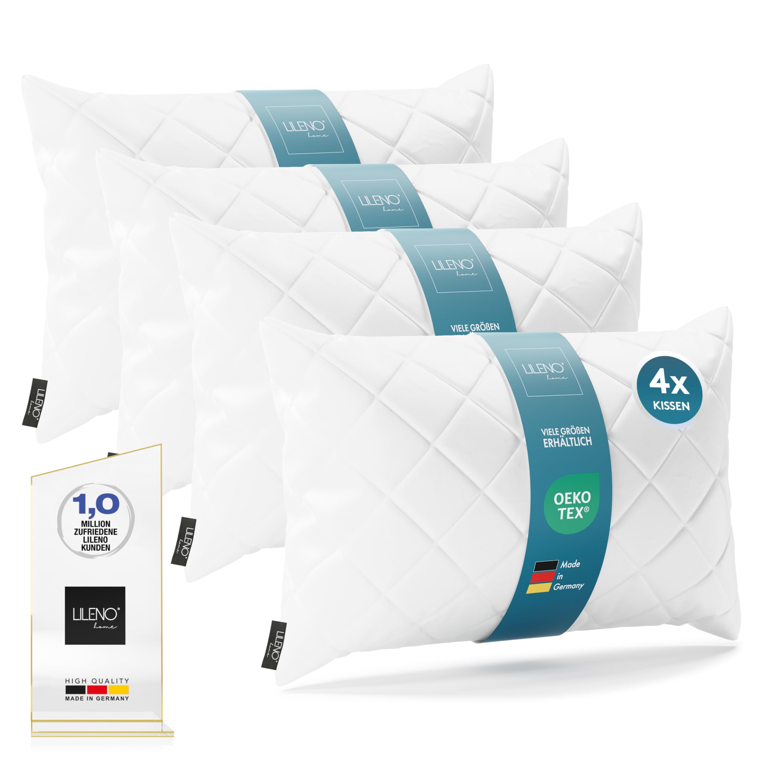 LILENO HOME Kissenfüllung - 95°C waschbares Innenkissen geeignet für Allergiker - Polyester Kisseninlet als Couchkissen, Sofa Kissen, Cocktailkissen und Kopfkissen