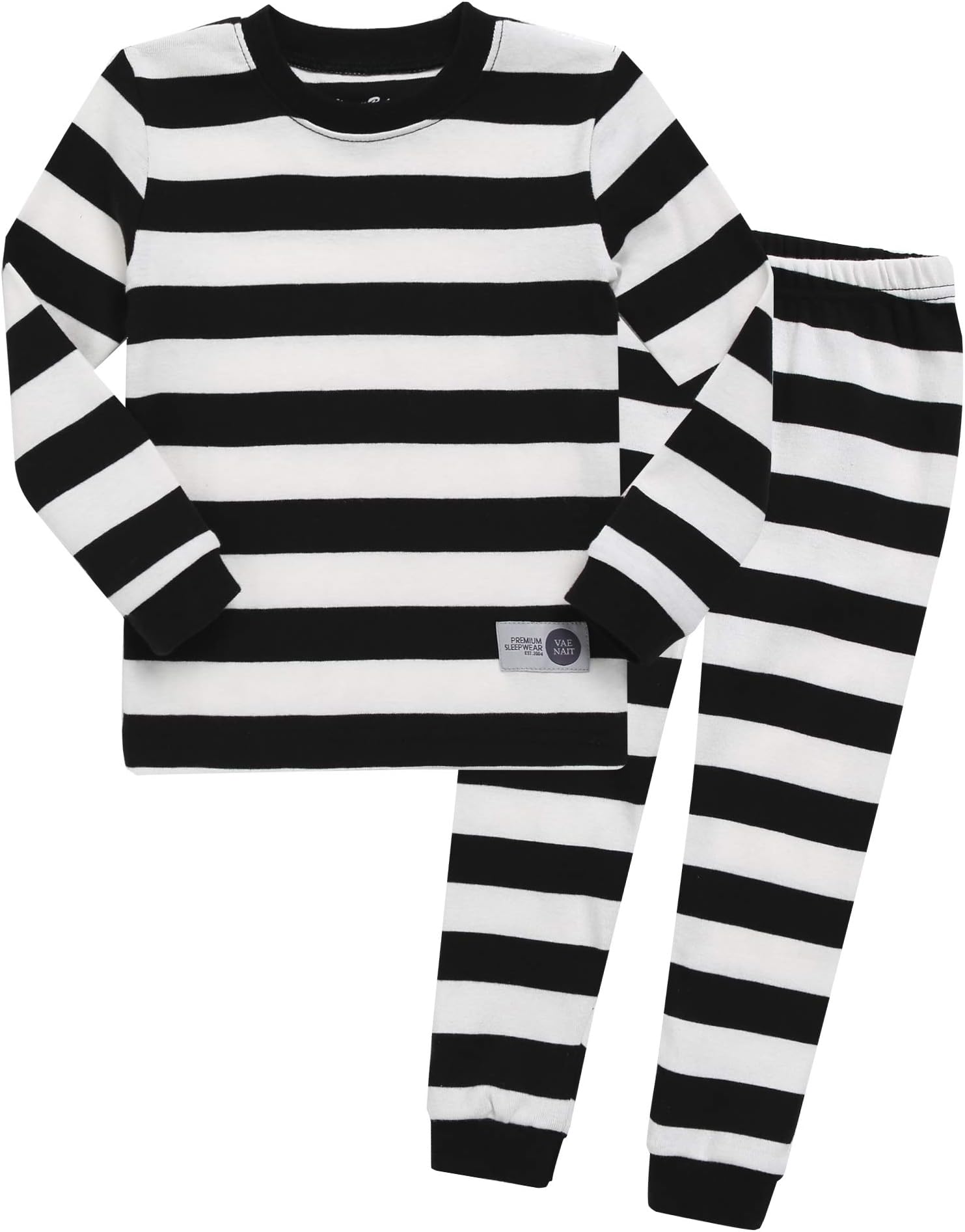VAENAIT BABY 12M-12Y Kids Boys Girls Unisex Toddler Colorful Stripe/Simple Holiday Sleepwear Pajama 2pcs Set