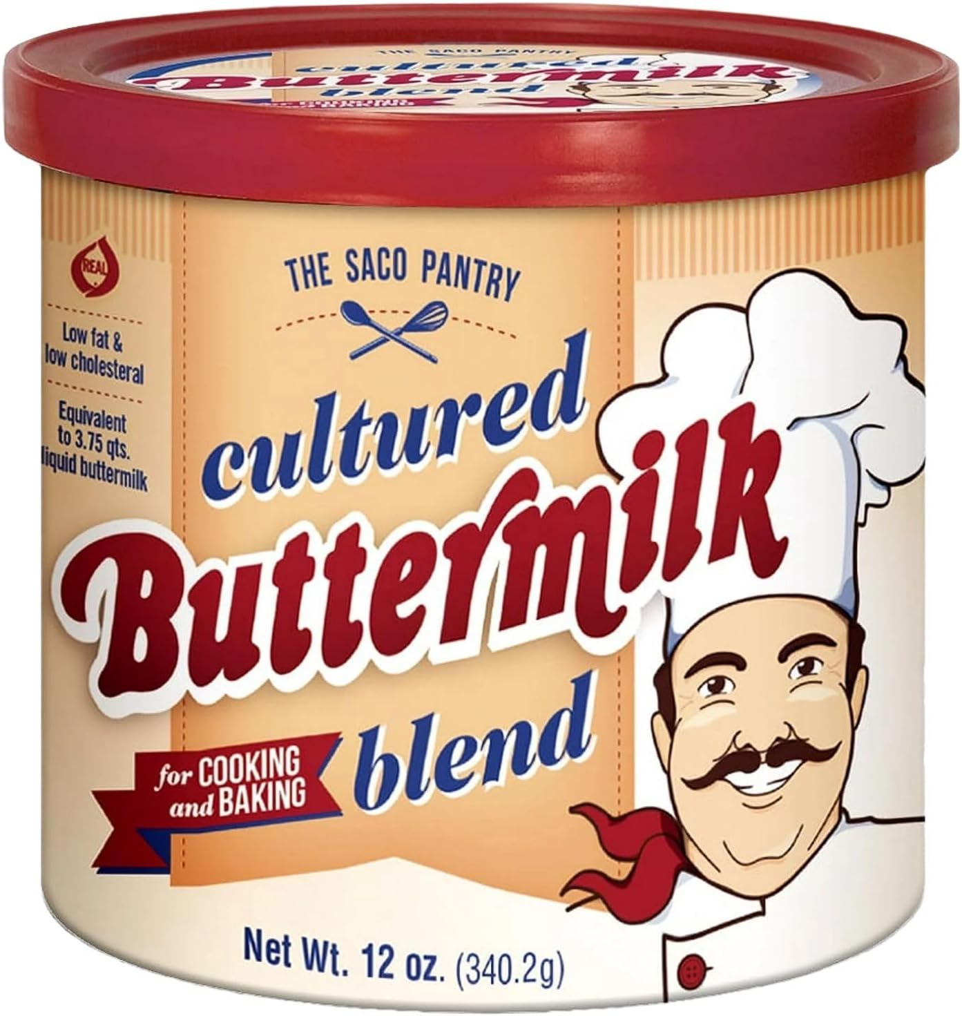 The Saco Pantry Cultured Buttermilk Blend Powder, 12 oz Tub, Treen Nut Free and Peanut Free (Pack of 1)