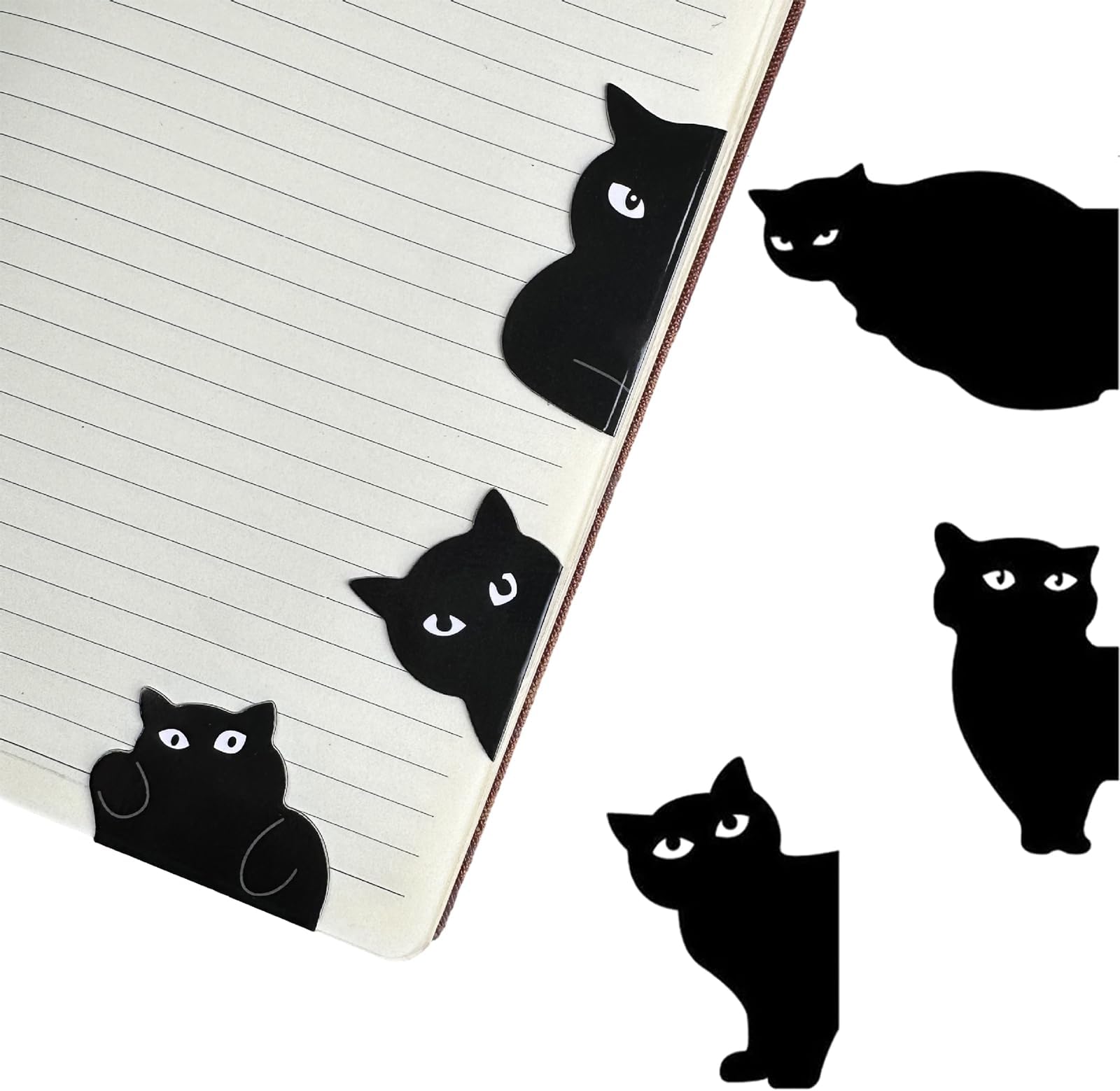 NOPKESV 12 Magnetische Lesezeichen Mit Katzen-Motiven – Süße Lesezeichen Für Buchliebhaber & Kinder