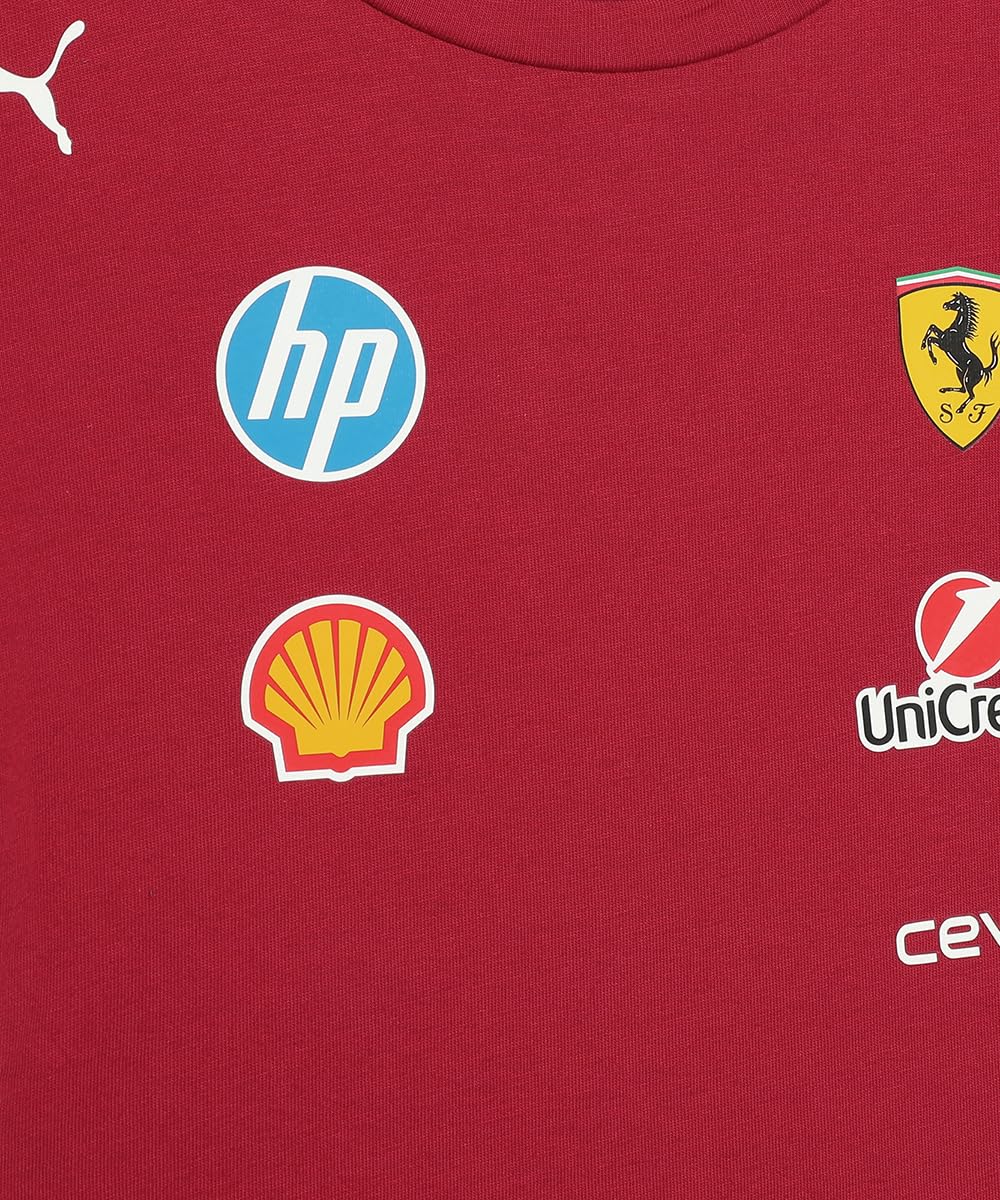 PUMA Scuderia Ferrari F1 Maglietta Squadra Bambino 2025 - Rosso