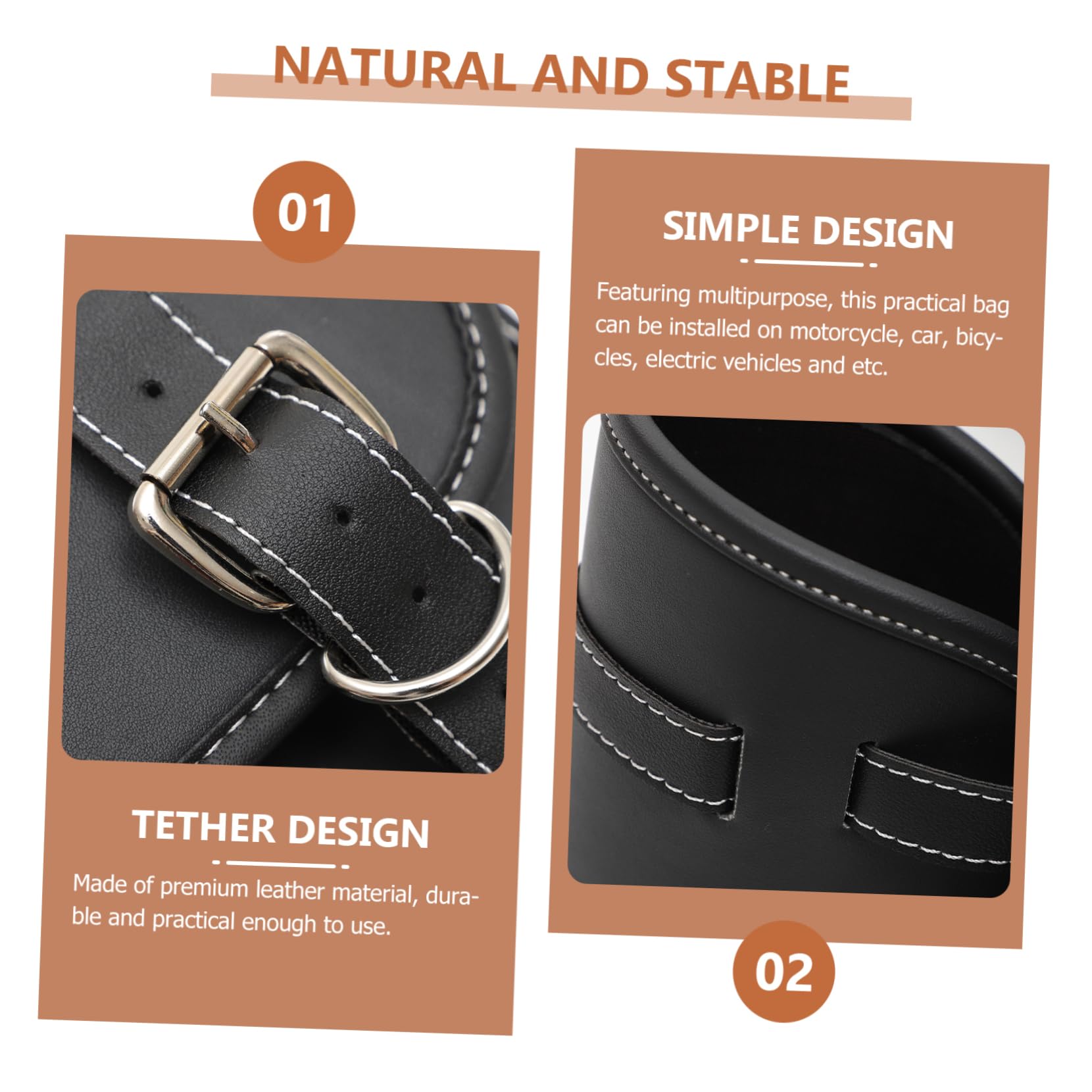 OUNONA Borsa laterale universale per moto, 30 x 21 x 14 cm, impermeabile, compatibile con bici elettriche