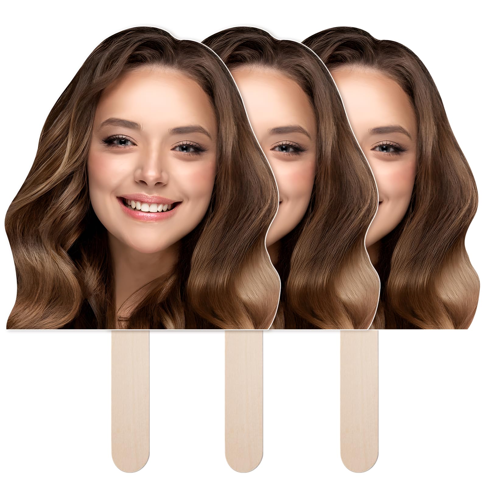 Custom Big Head Cutout 9-48 inch Tall, Face on a Stick, Cardboard Customize, Personalized Photo Signs, Upload Your Photo, Coroplast, 1 Piece